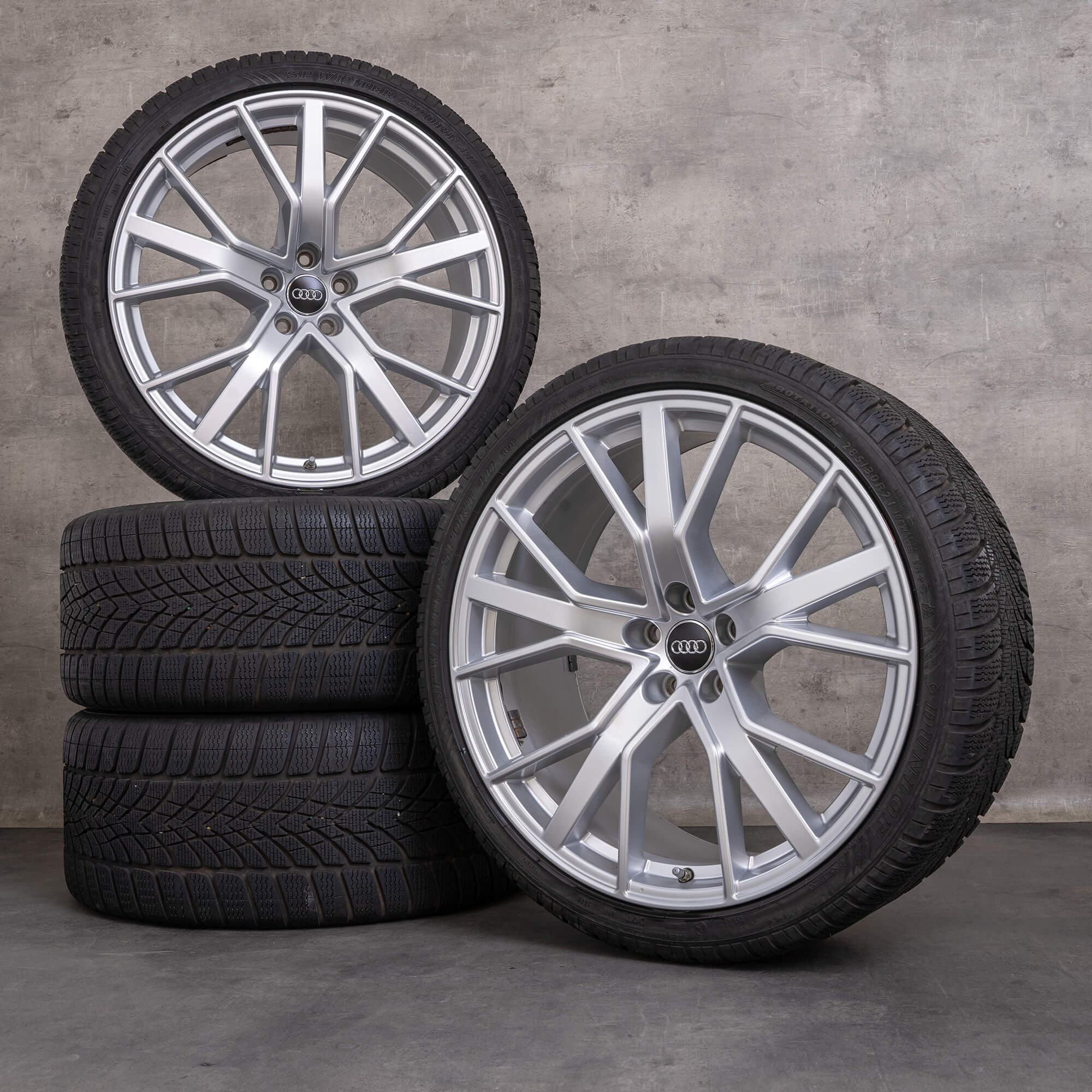 Äkta Audi RS6 fälgar 21 tum 4G C7 Sommarhjul Prestanda 4G0601025CJ silver glansig