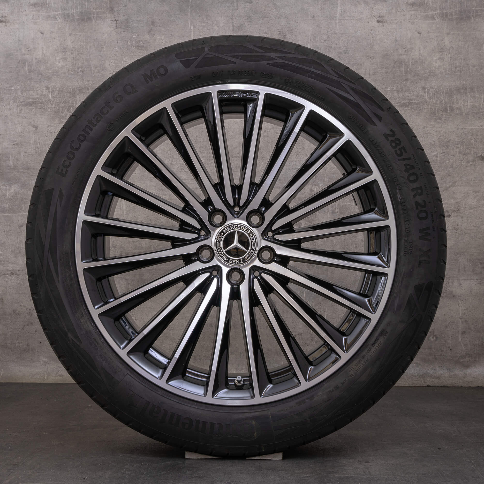 Orijinal Mercedes Benz GLC AMG jantlar 20 inç X254 C254 yaz jant lastik A2544010800 A2544010900 siyah parlak tornalı