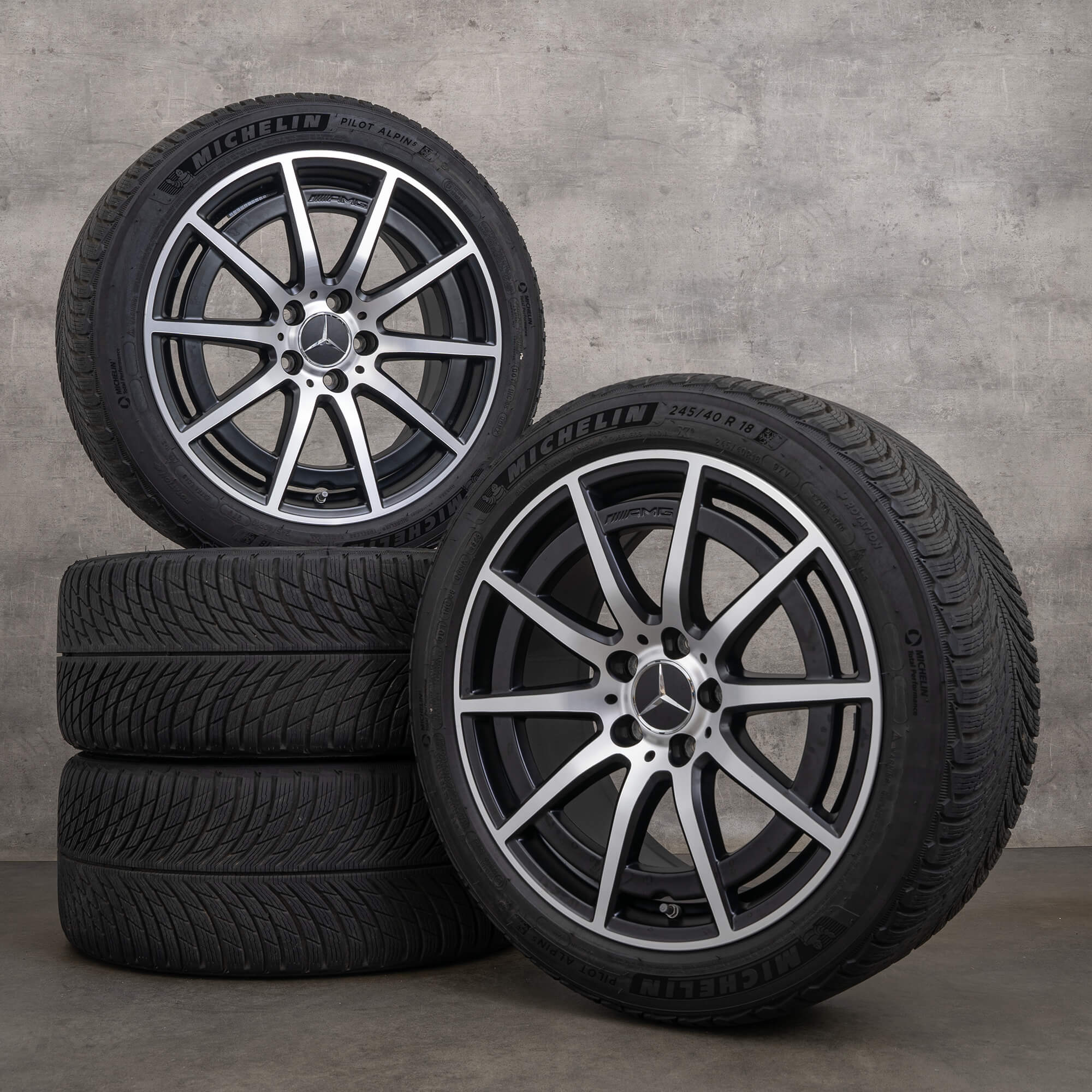 Originali Mercedes Benz GLA GLB 35 45 S 4Matic AMG cerchi con gomme invernali 19 pollici H247 X247 auto A2474011900 nero opaco lucido torniti NUOVO