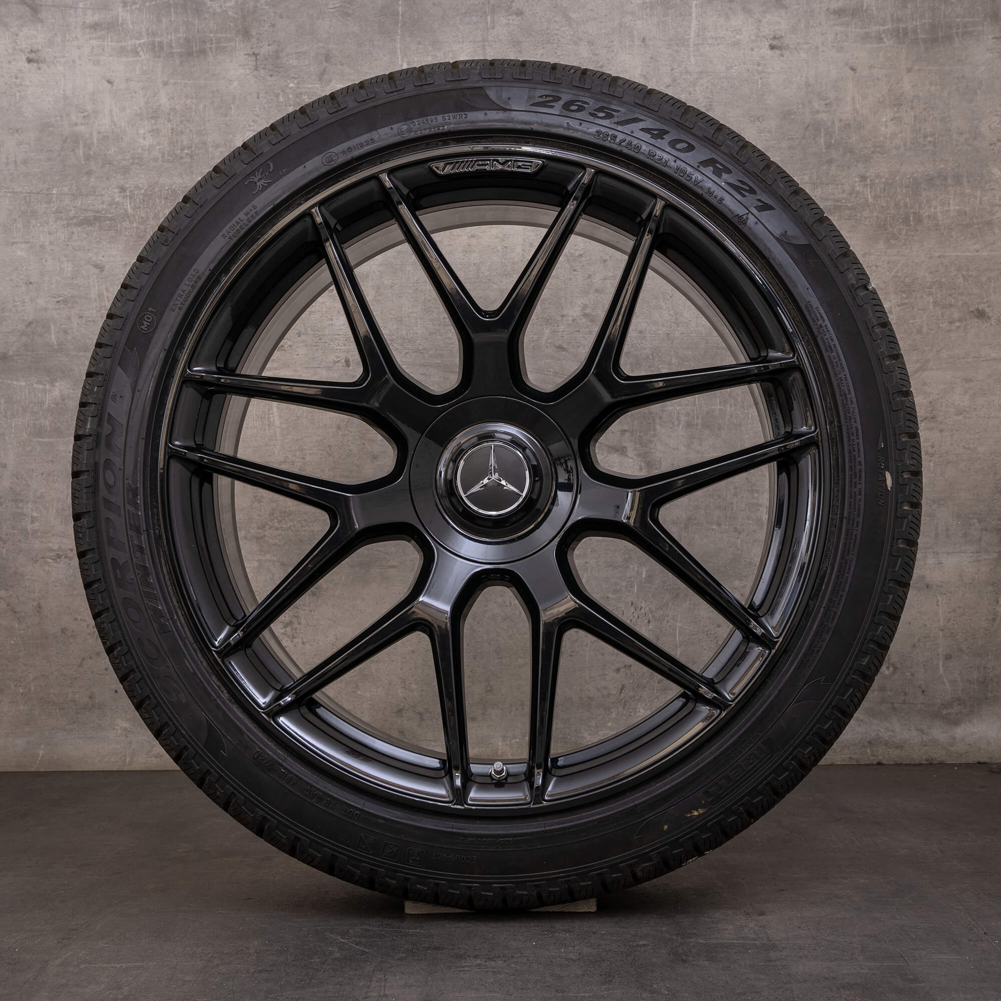 Original Mercedes Benz GLC 63 & S AMG Felgen 21 Zoll C253 X253 Sommerräder A2534014000 A2534014100 schwarz glanz