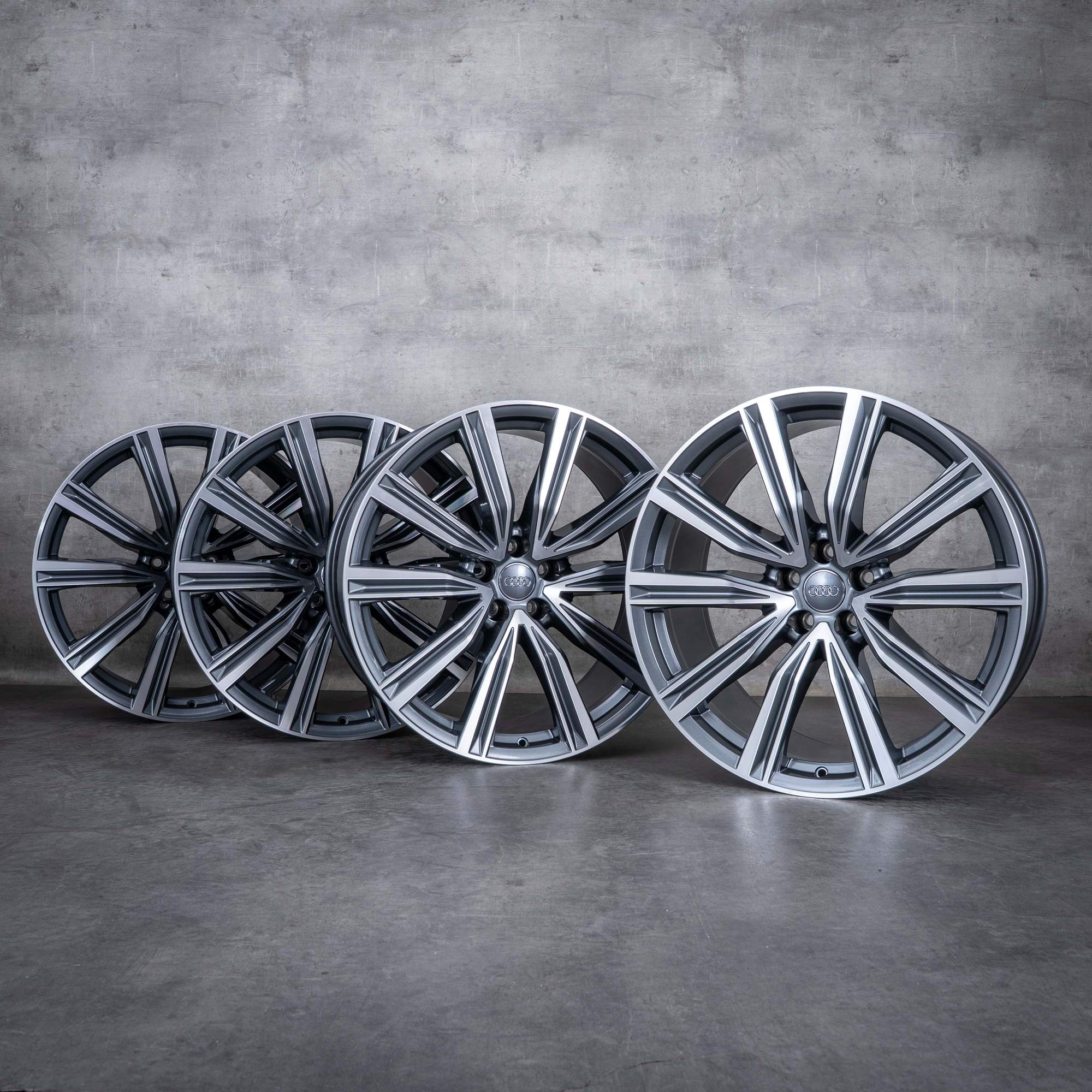 Oryginalne felgi Audi Q8 SQ8 21 cali 4M8 4M8601025G tytanowe polerowane NOWOŚĆ