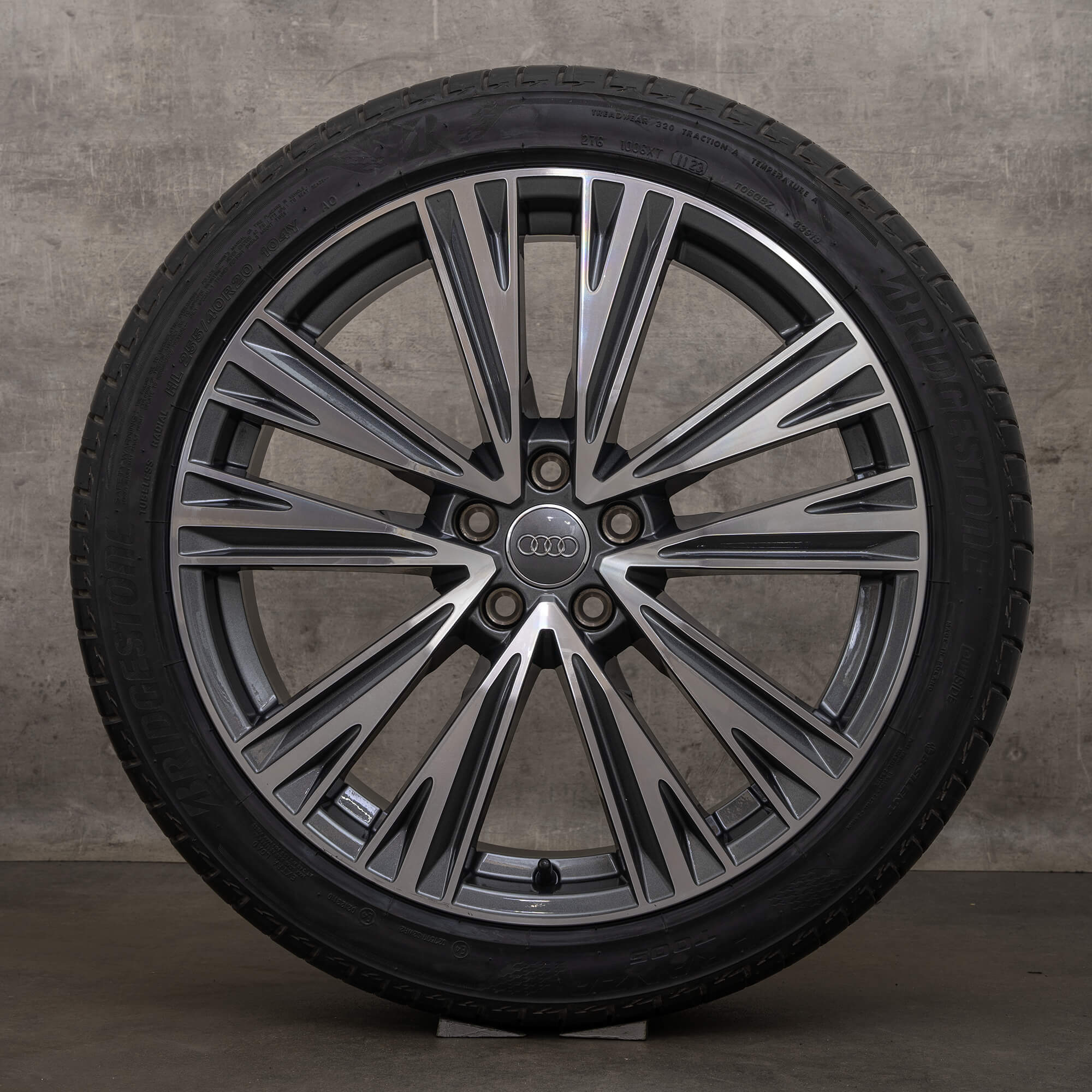 Original Audi A6 S6 Jantes 20 pouces 4K C8 F2 Roues d'été 4K0601025J anthracite brillant
