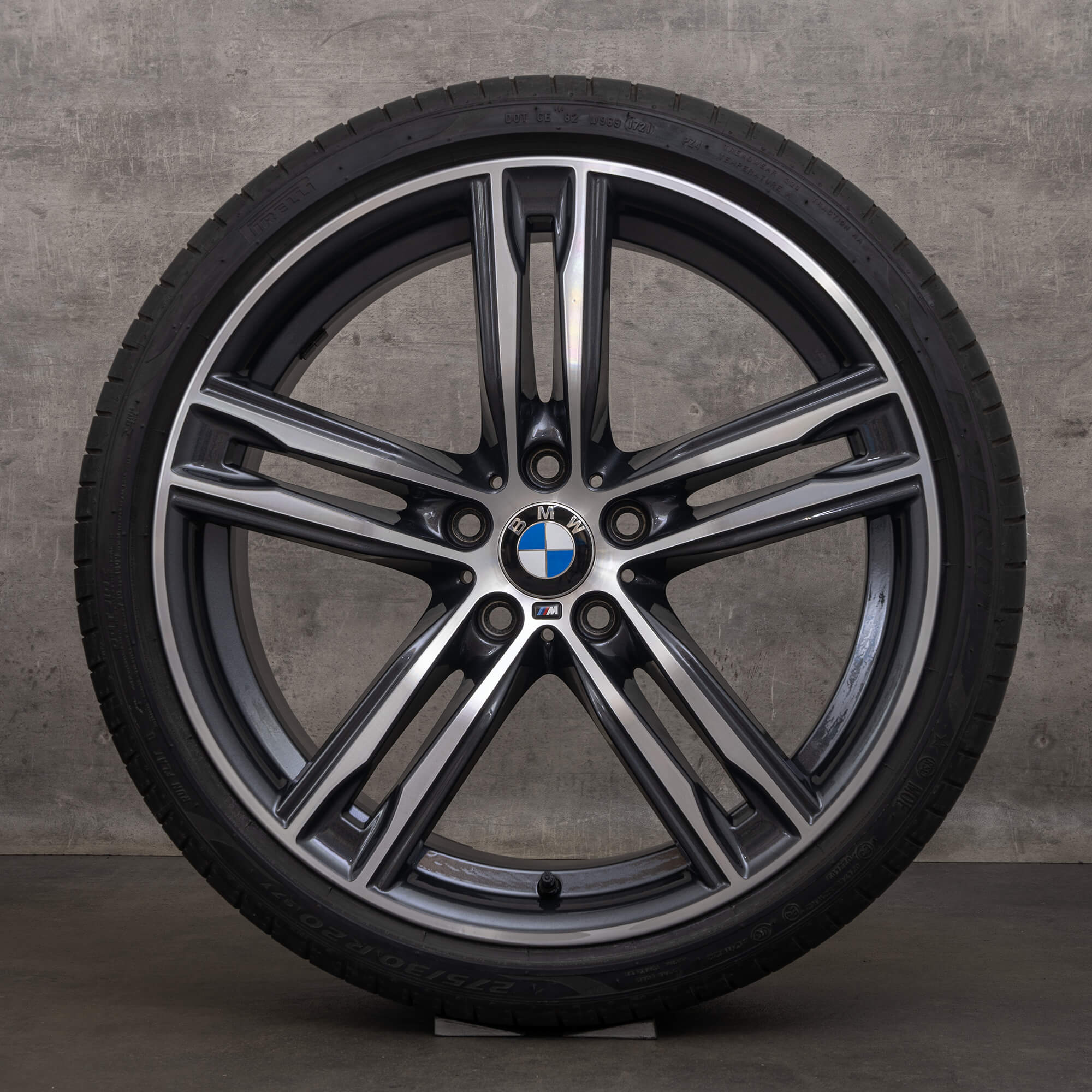 Original BMW 5er 6er Felgen 20 Zoll F10 F11 F06 F12 F13 Sommerräder 7856707 7856709 703 M orbit grey