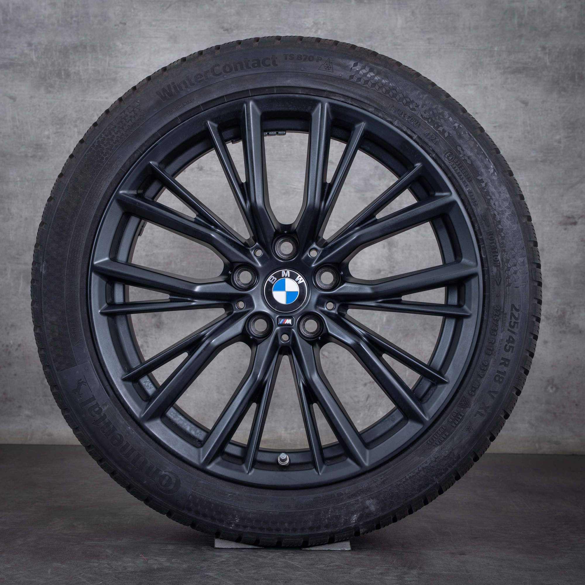 Oryginalne koła zimowe BMW serii 3 18 cali G20 G21 felgi stylizacja 796 M 6885305 czarny mat