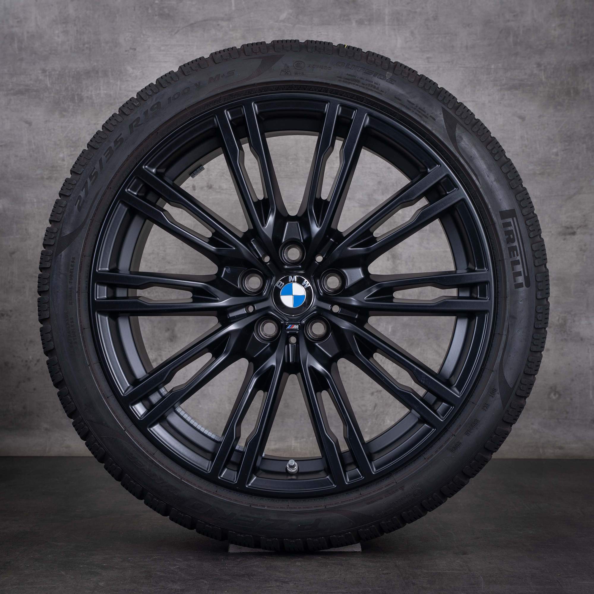 Original BMW M2 M3 M4 Winterräder 19 Zoll G87 G80 G82 G83 Felgen Styling 829 M 8093844 8093845 jet black matt