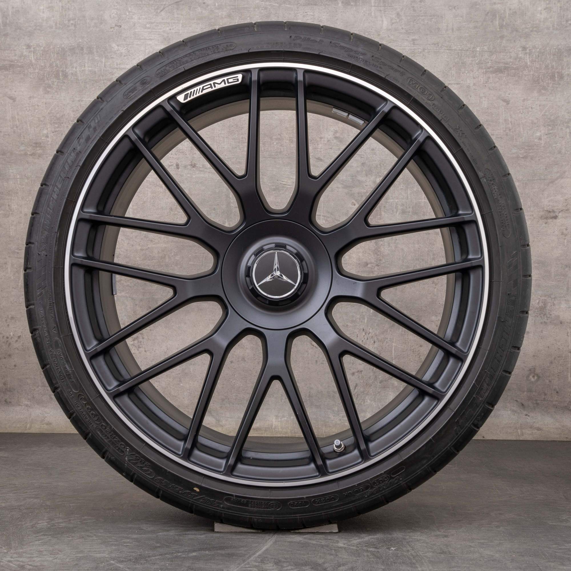 OEM Mercedes Benz C-Class C63 & S AMG rims 19 20 inch C205 A205 summer wheels A2054015900 A2054016100 black glossy