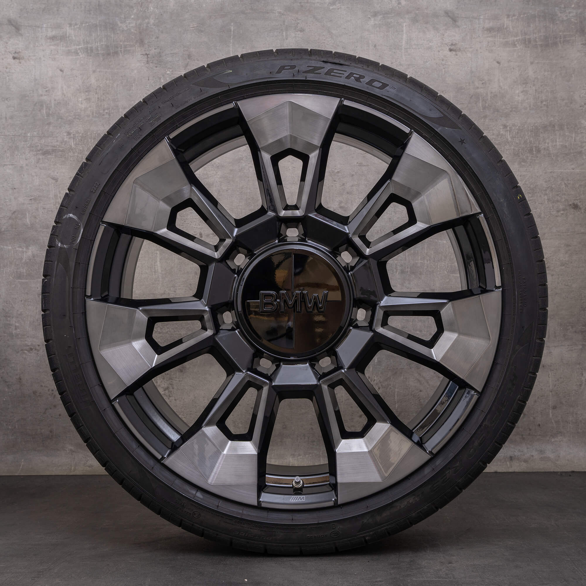 Originale BMW XM G09 fælge 23 tommer med sommerdæk 6856021 6856022 Styling 923 M sort blank drejet