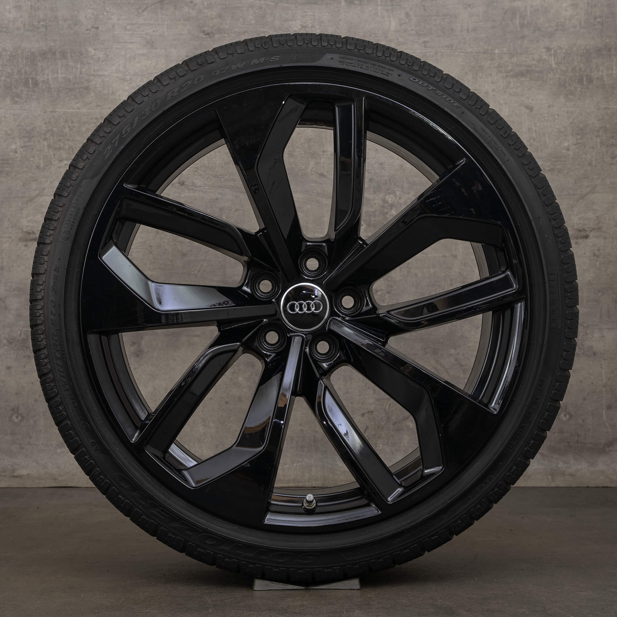 Jantes hiver d'origine Audi RS4 RS5 20 pouces B9 8W B5 jantes Edge 8W0601025DB peintes en noir