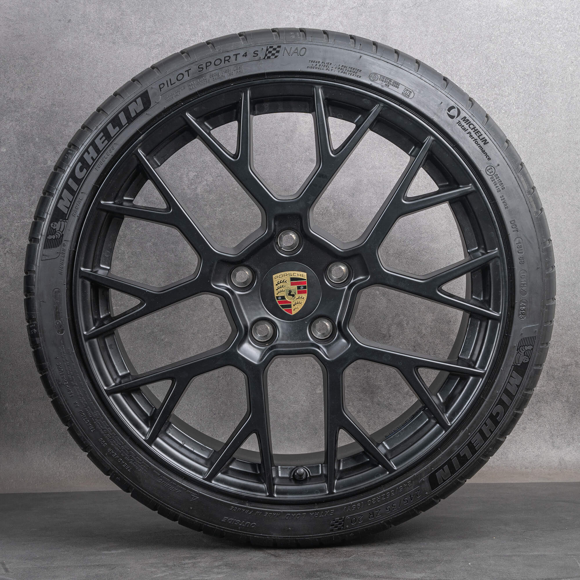 Alkuperäiset Porsche 911 -vanteet 20 21 tuumaa 992.2 Carrera kesärenkaat RS Spyder 992601025EG 992601025CT musta silkkimatta UUDET