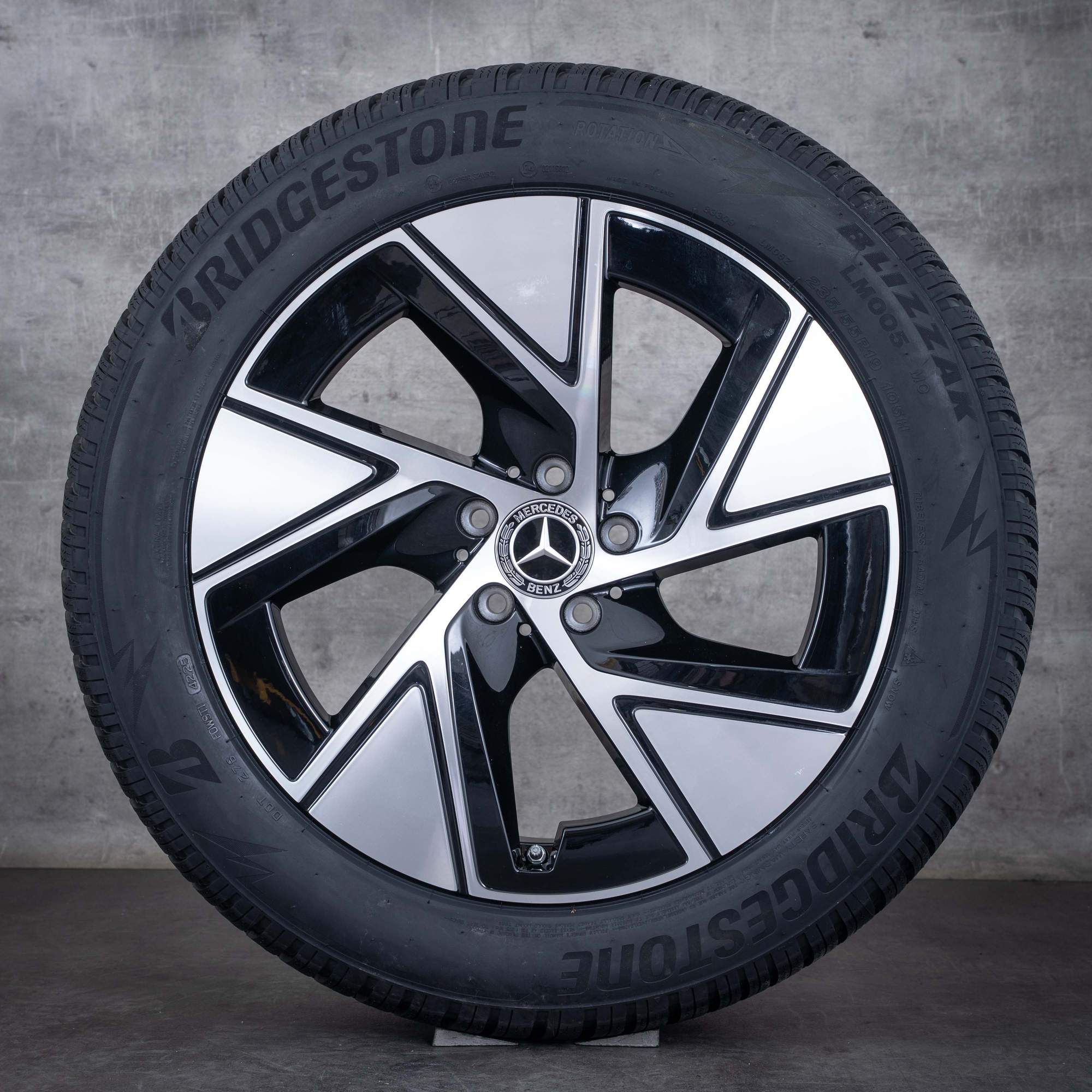 Originale Mercedes Benz GLC vinterdæk med fælge 19 tommer X254 C254 A2544015200 sort poleret