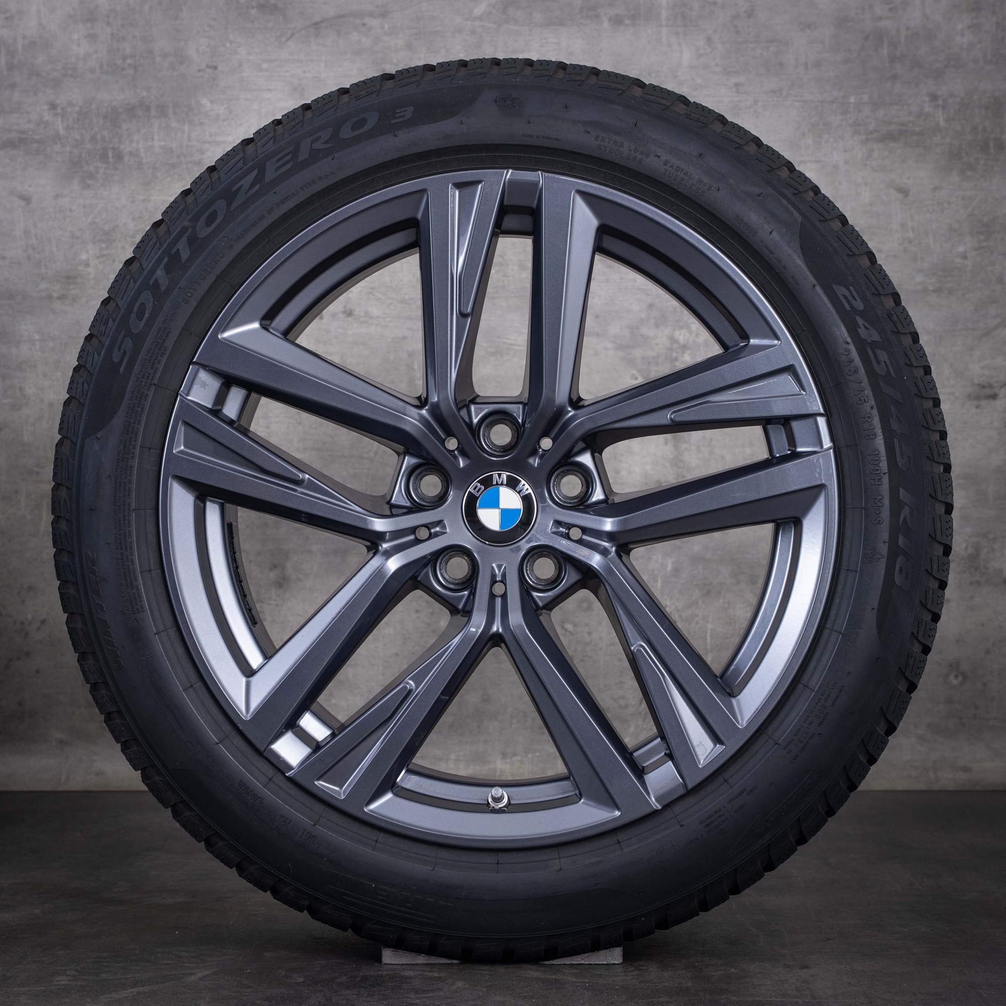 OEM BMW 4 Series i4 winter wheels 18inch G26 Gran Coupe rims Styling 853 6896768 gunmetal gray gloss