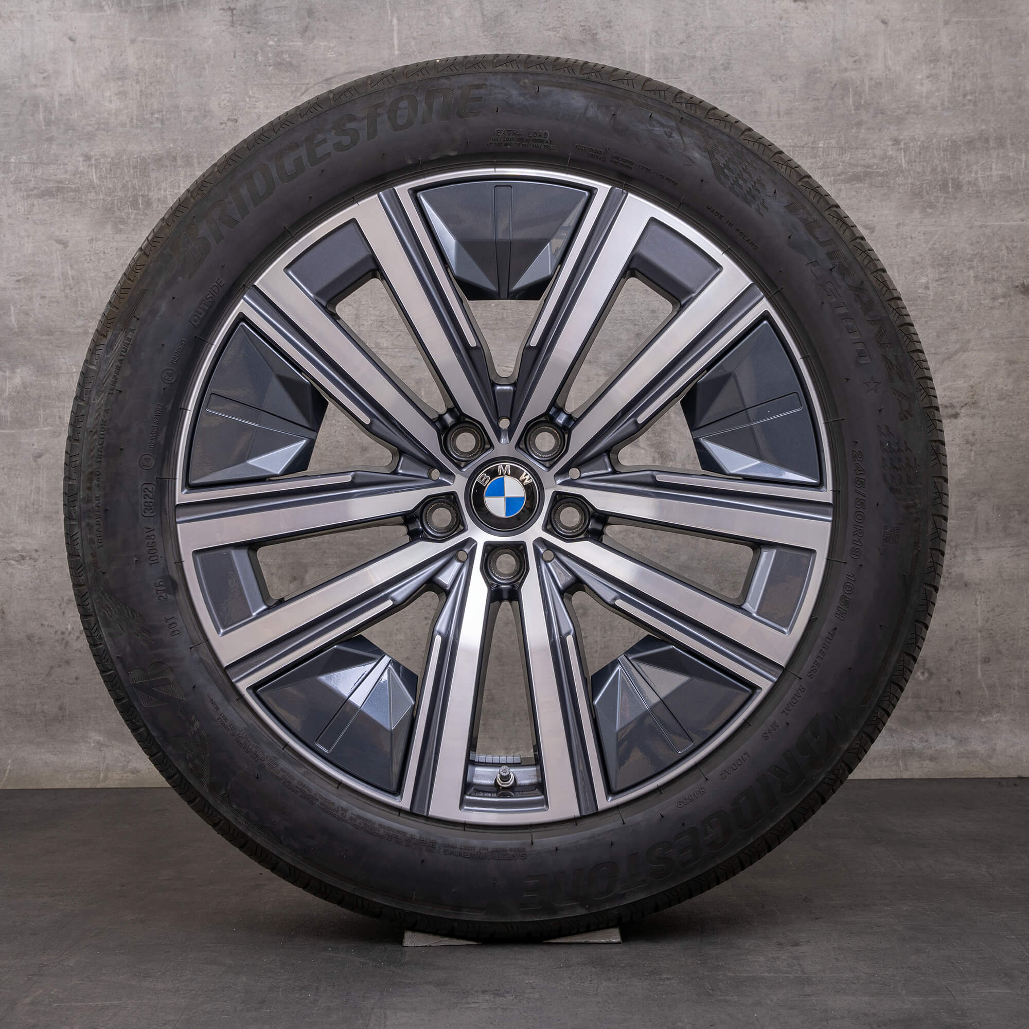 Original BMW 7er i7 Felgen 19 Zoll G70 Winterräder Styling 904 5A19DE3 schwarz glanzgedreht
