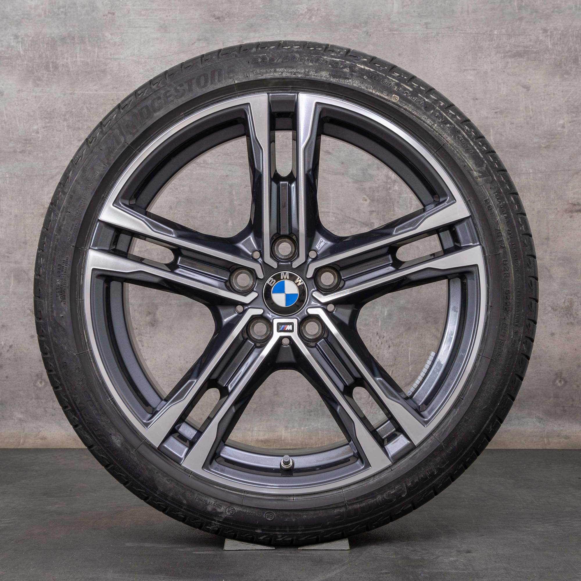 Original BMW 1er 2er Felgen 18 Zoll F40 F44 Gran Coupe Sommerräder Styling 819 8092352 orbit grey glanzgedreht - Rad 4 von 4