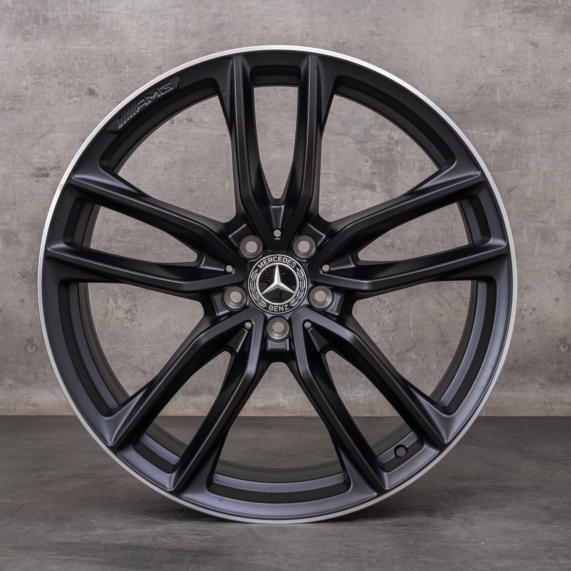Alkuperäiset Mercedes Benz GLC 63 & S AMG vanteet 21 tuuman C253 X253 kesäpyörät A2534013800 A2534013900 musta kiiltävä käännetty UUSI