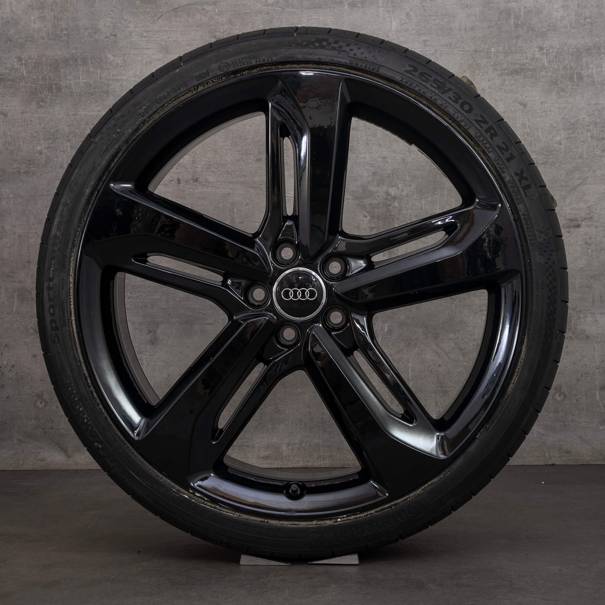 Jantes d'origine Audi A6 S6 21 pouces 4G C7 Blade, jantes été 4G0601025DA, noires