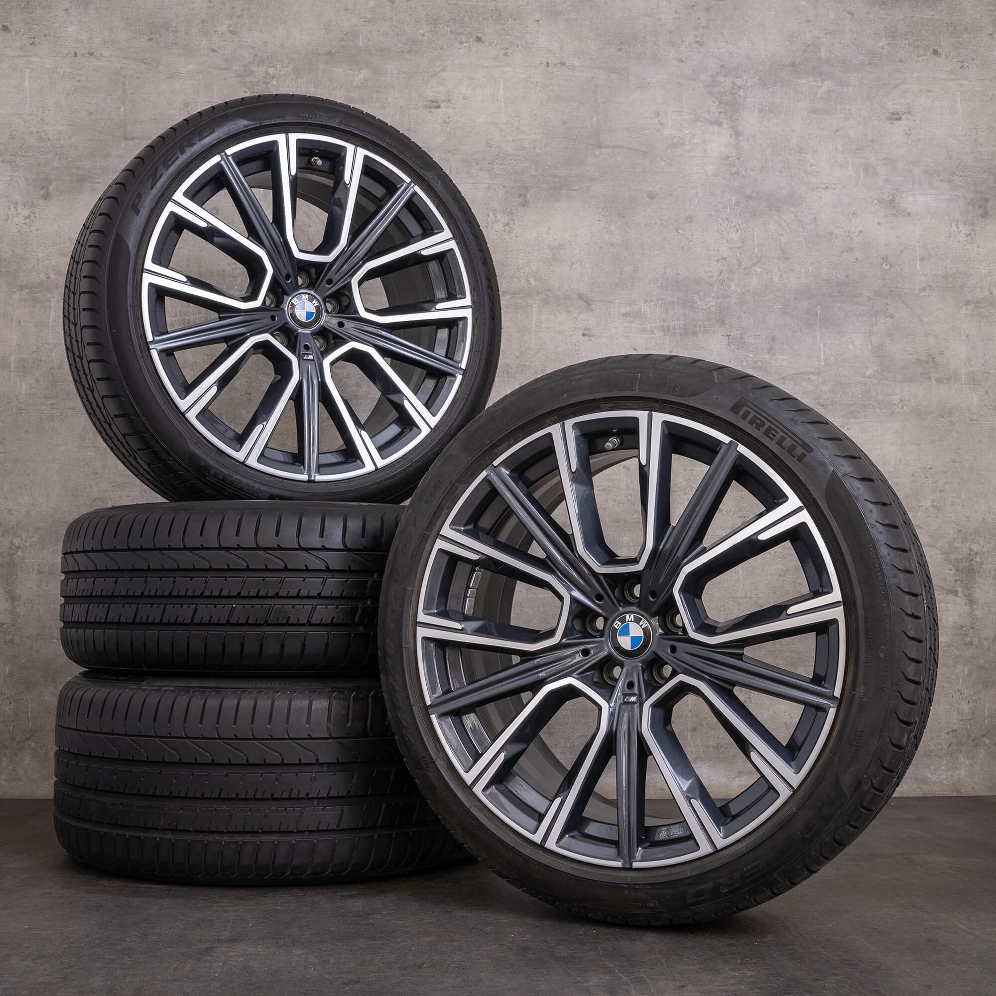 Jantes originais BMW Série 6 7 de 20 polegadas G11 G12 G32 jantes verão styling 817 M 8090096 8090097 orbit grey glossy turned