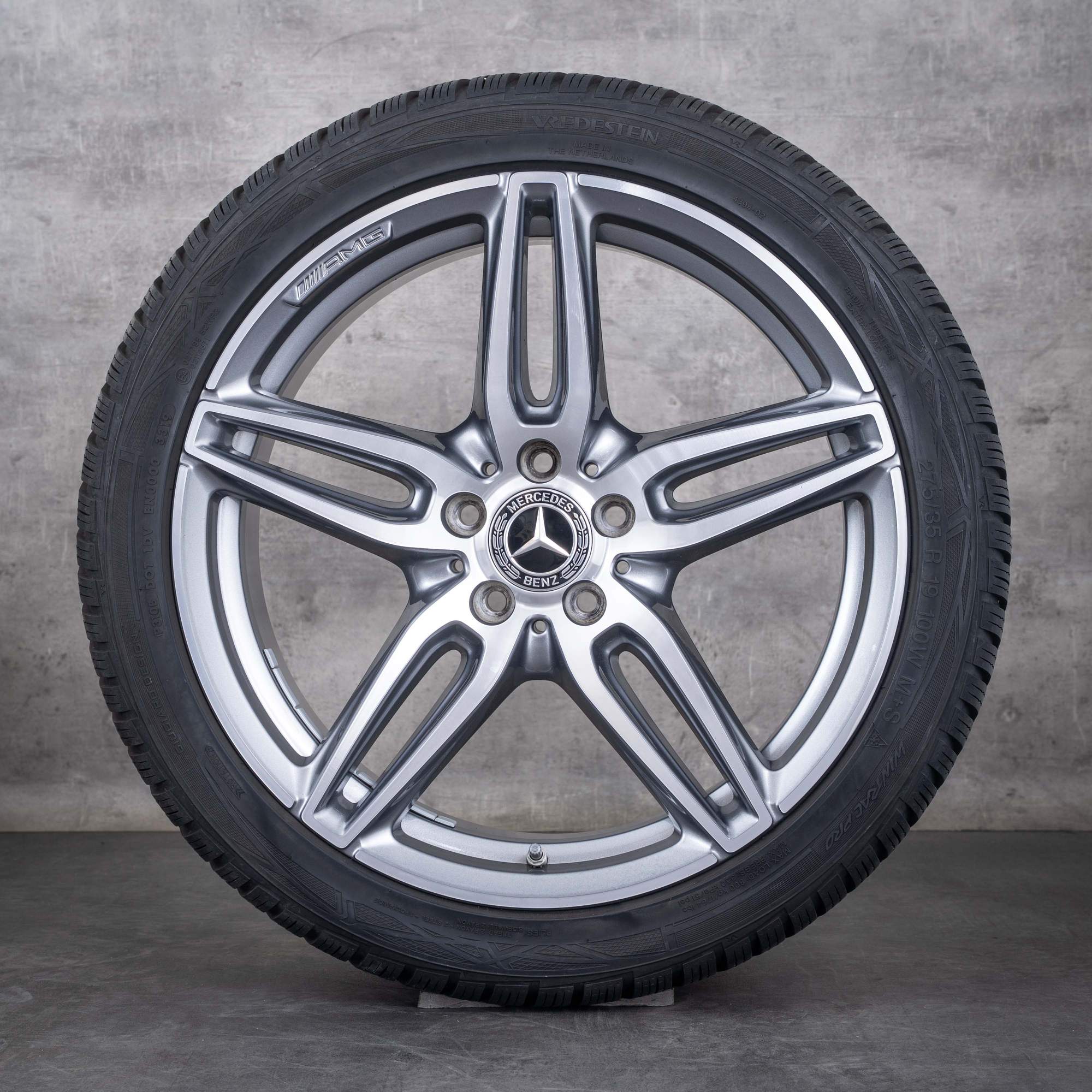 Alkuperäiset Mercedes Benz E-sarjan E53 AMG talvirenkaat 19 tuuman W213 S213 C238 A238 vanteet A2134013800 A2134012100 himalaya harmaa Kiillotettu