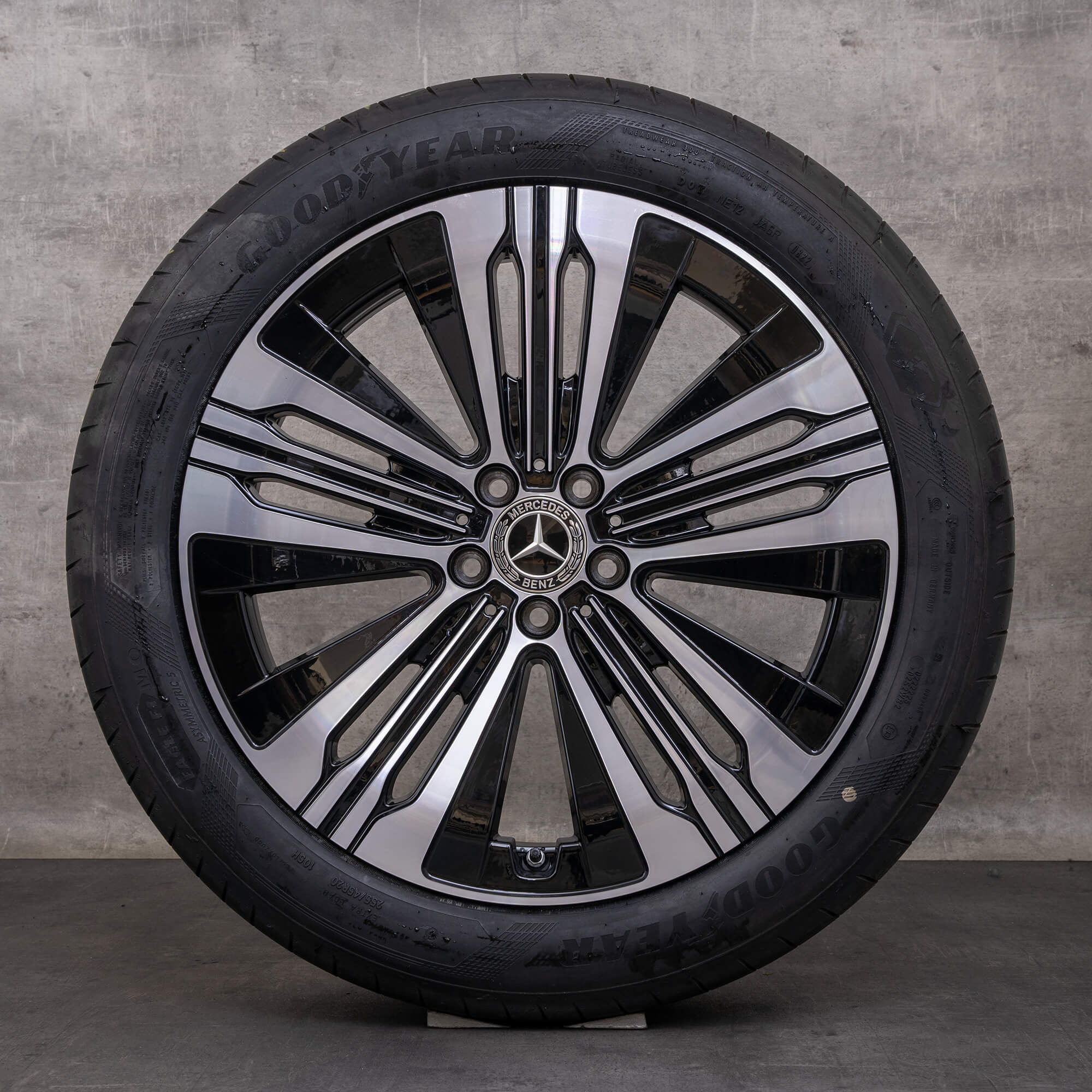 Mercedes Benz EQS jantes 20 polegadas V297 verão A2974010700 preto brilhante torneado