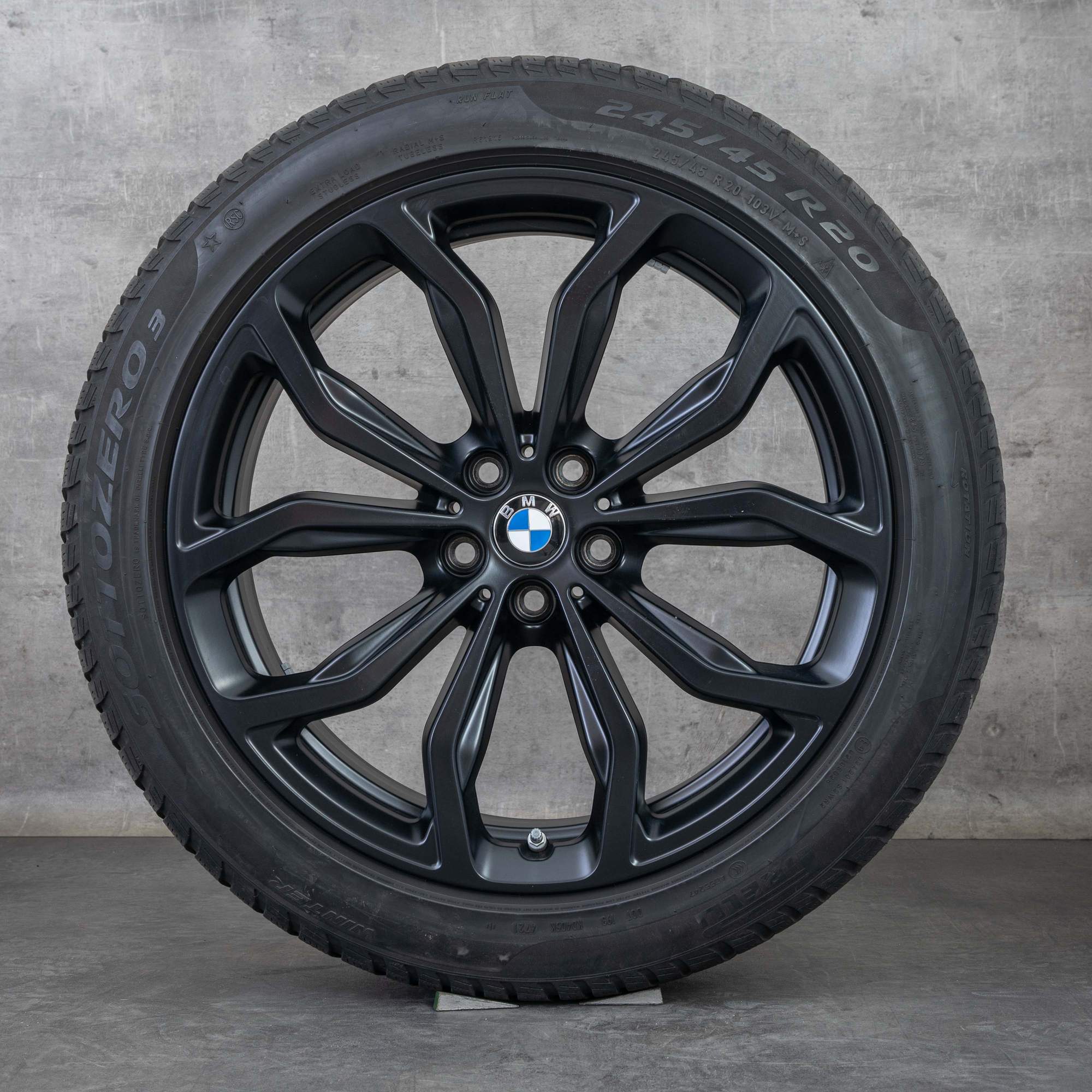 Oryginalał BMW X3 X4 koła zimowe 20 cali G01 G02 felgi stylizacja 695 6881208 6881209 czarny mat