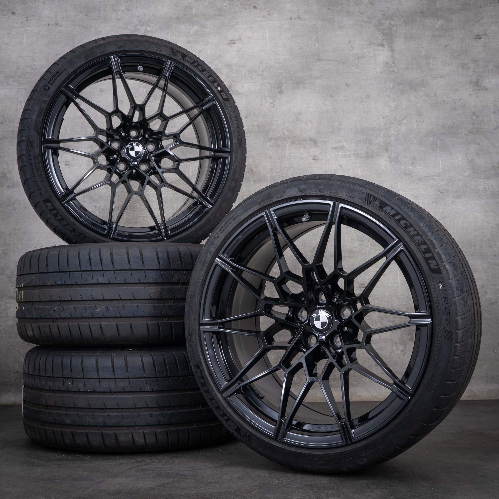 Jantes d'origine BMW M2 M3 M4 19 et 20 pouces G87 G80 G81 G82 G83, jantes été, style 826 M 8093838 8093839, noir brillant