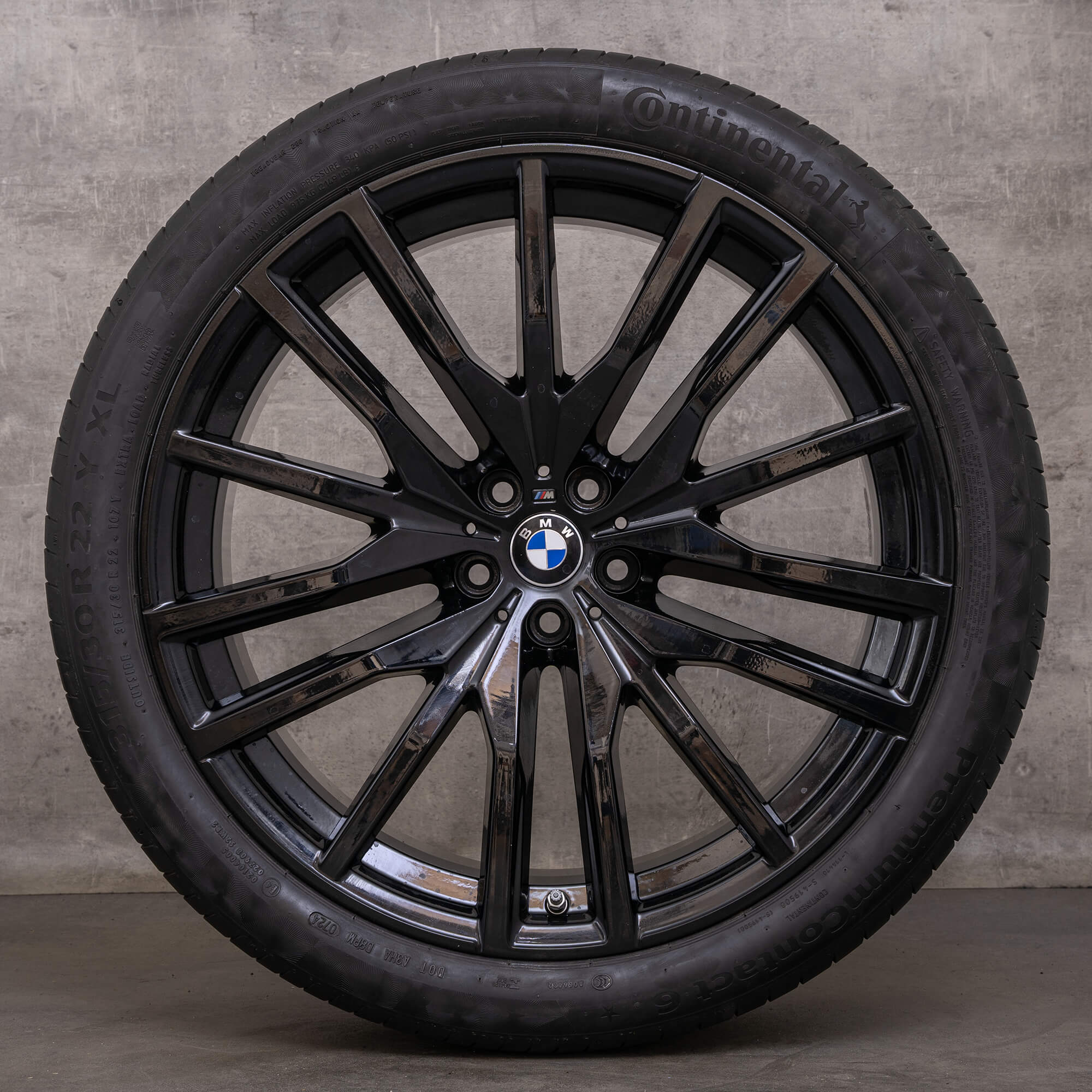Jantes d'origine BMW X5 X6 22 pouces G05 G06 roues d'été 742 M 8090013 8090014 noir