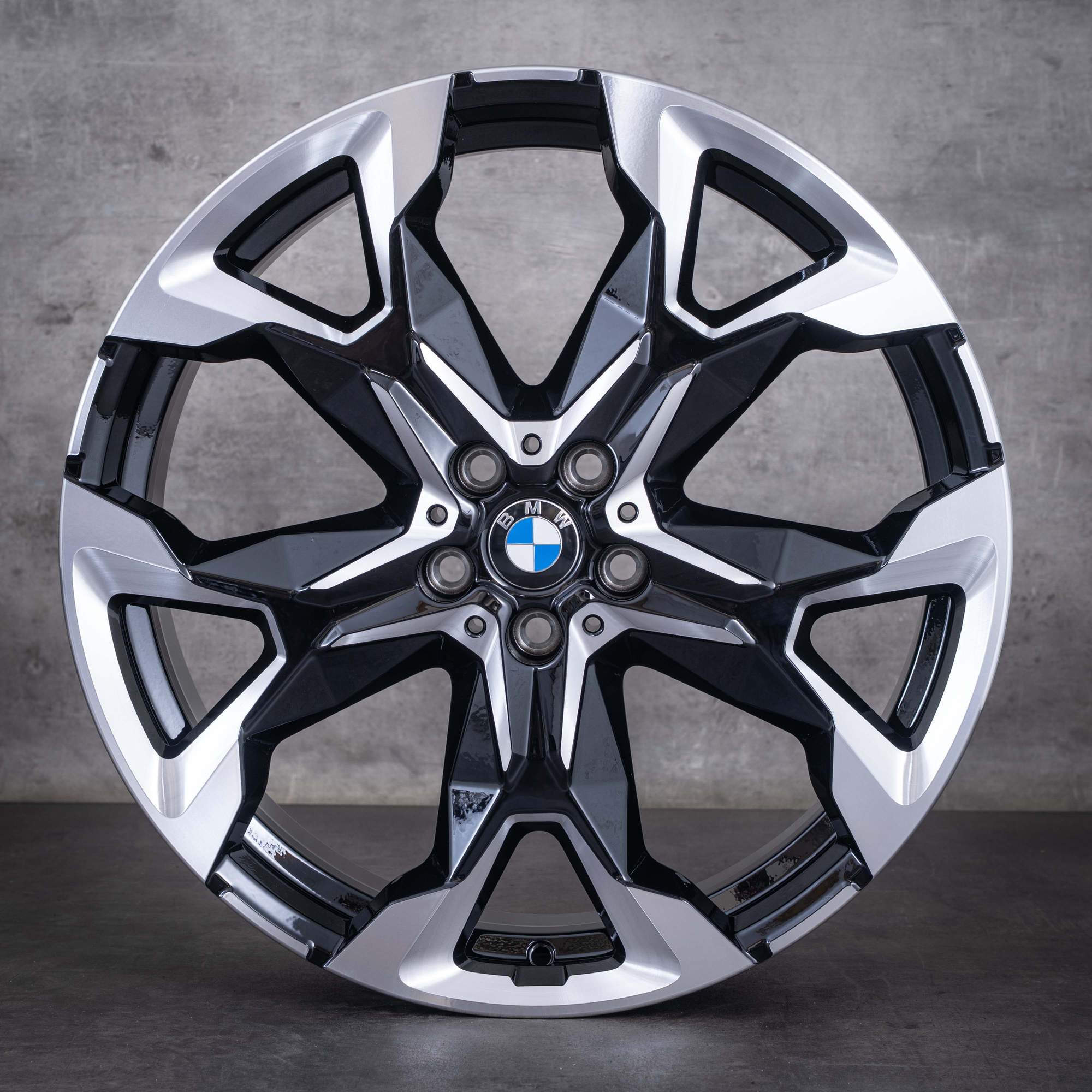 Original BMW X1 X2 Felgen 21 Zoll U11 U10 Styling 874 M 6898054 jet black uni front glanzgedreht NEU - Felge 2 von 4