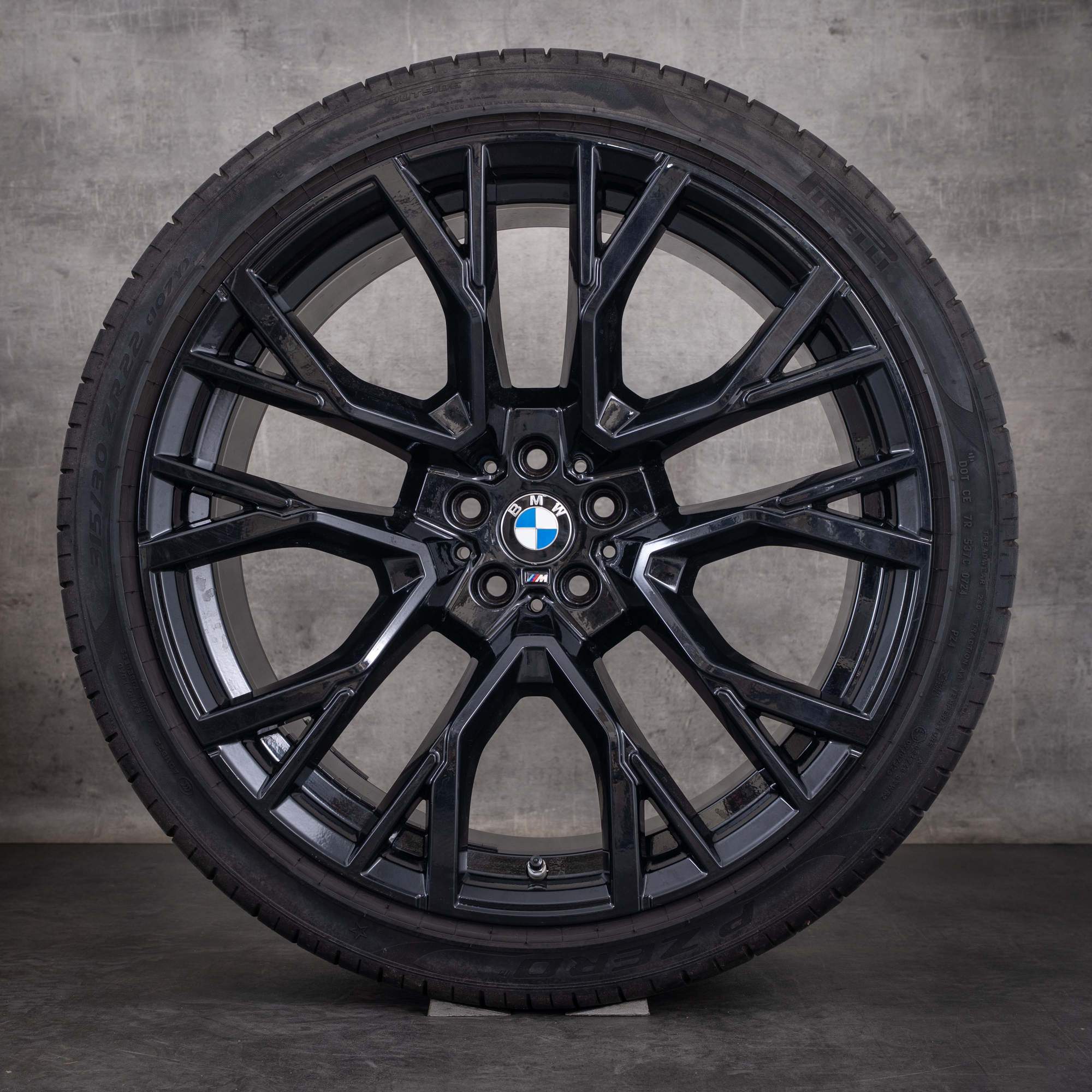 Cerchi originali BMW X5M X6M da 21 e 22 pollici F95 F96, ruote estive, styling 809 M 8090796 8090717, nero lucido