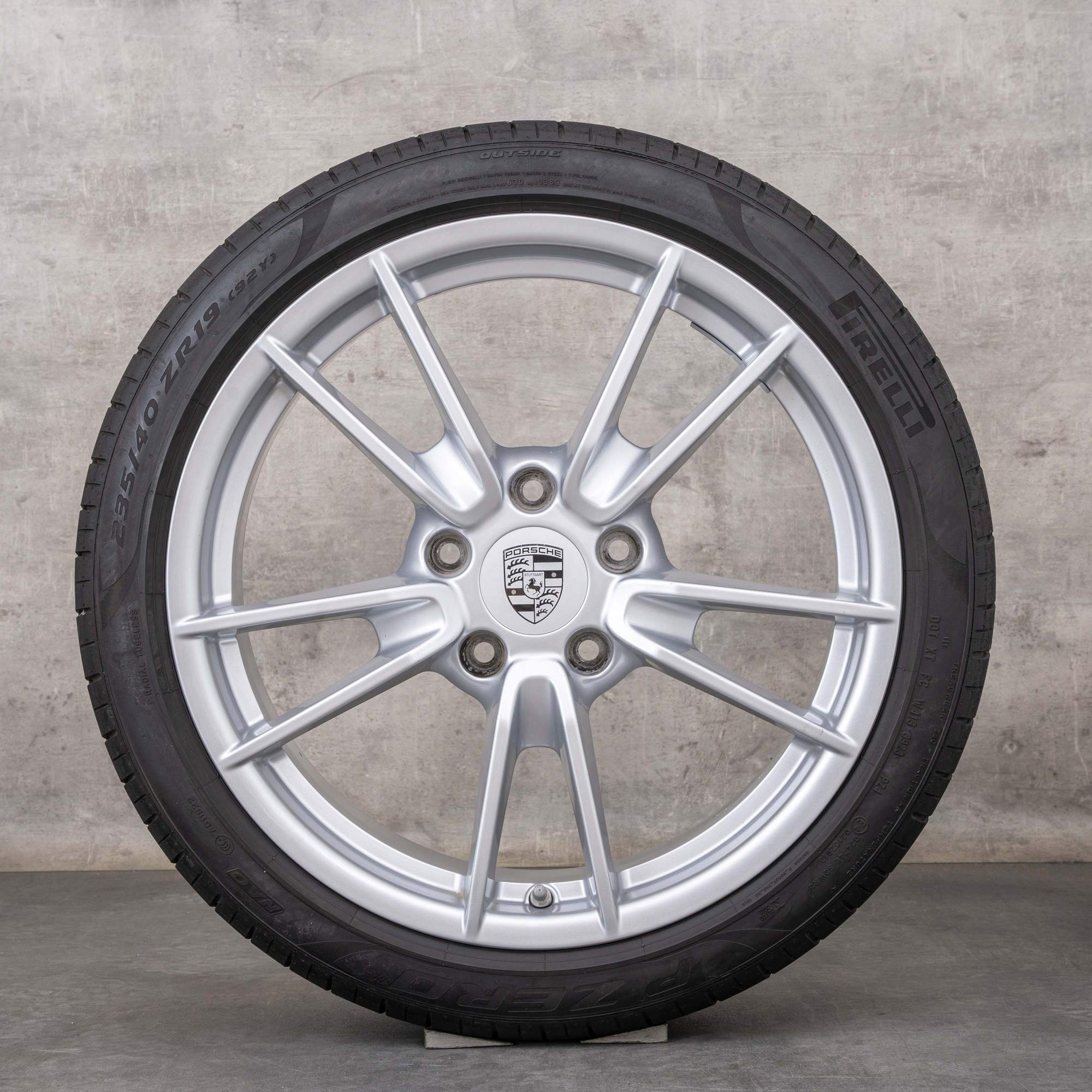 Alkuperäiset Porsche 992 I Carrera vanteet 19 20 tuuman kesäpyörät 992601025 992601025A silver glossy