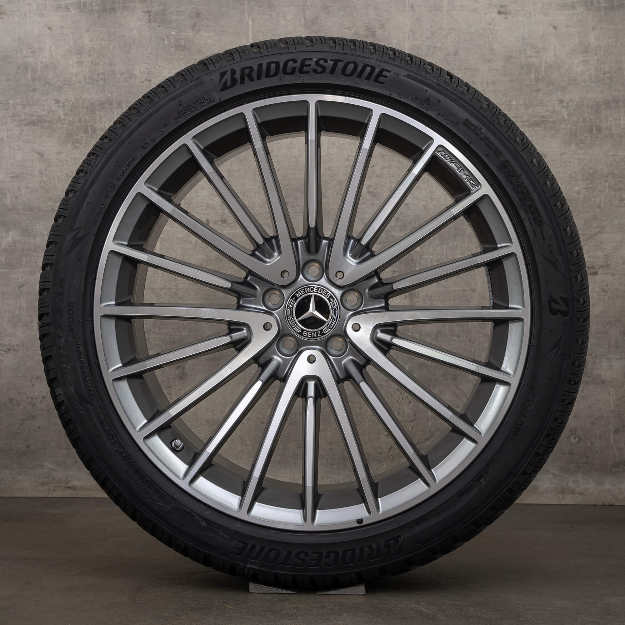 Alkuperäiset Mercedes Benz GLC 63 & 63S AMG talvirenkaat 21 tuuman X253 C253 4MATIC vanteet A2534015900 A2534016000 himalajanharmaa Kiillotettu UUSI