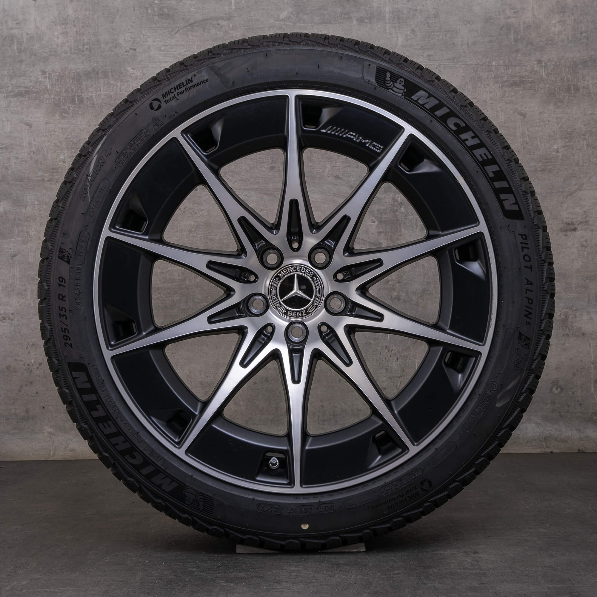 Original Mercedes Benz CLE 53 AMG Winterräder 19 Zoll C236 A236 Felgen A2364012700 A2364012800 schwarz matt glanzgedreht NEU