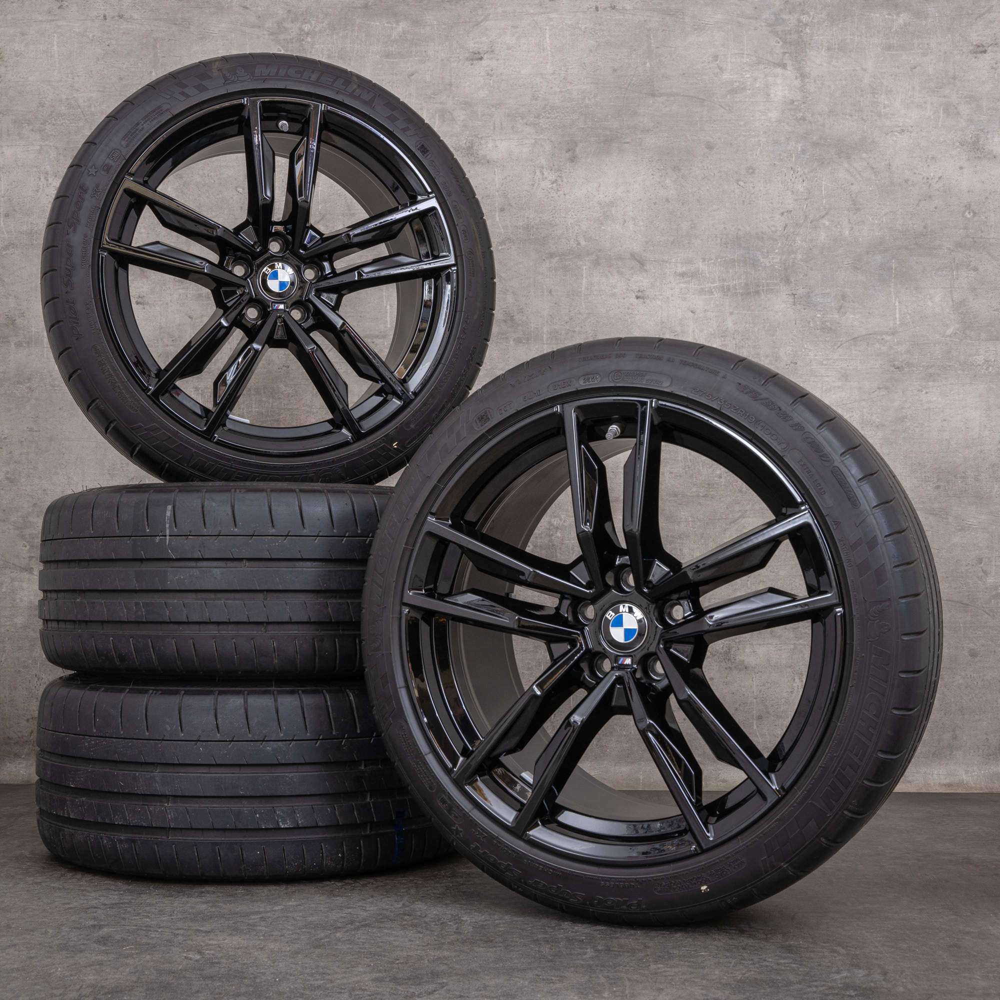 Originale BMW Z4 cerchi 19 pollici G29 styling ruote estive 799 M 8091763 8091764 nero lucidato frontalmente