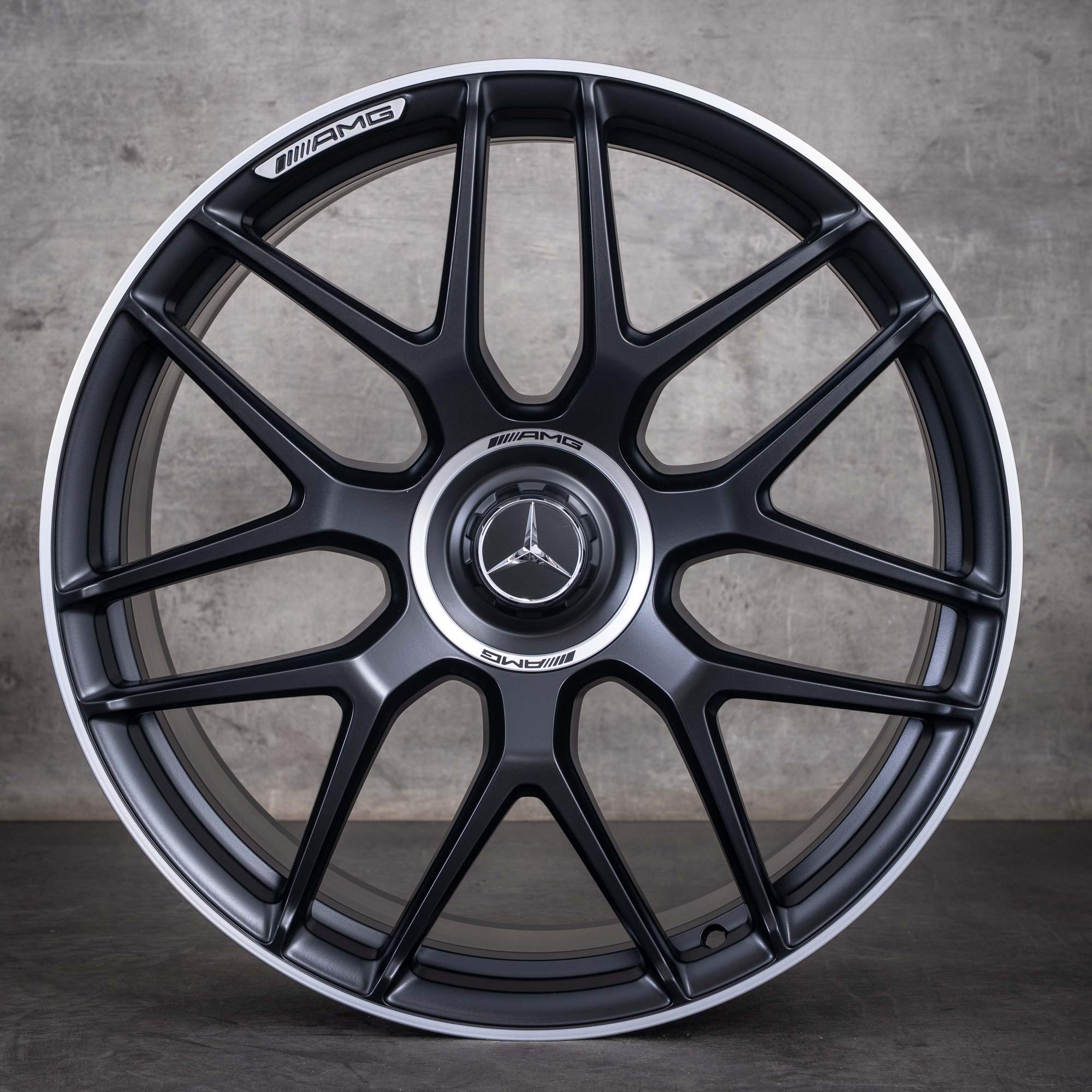 Original Mercedes Benz GLC 63 & S AMG Felgen 21 Zoll C253 X253 A2534014000 A2534014100 schwarz matt glanzgedreht NEU