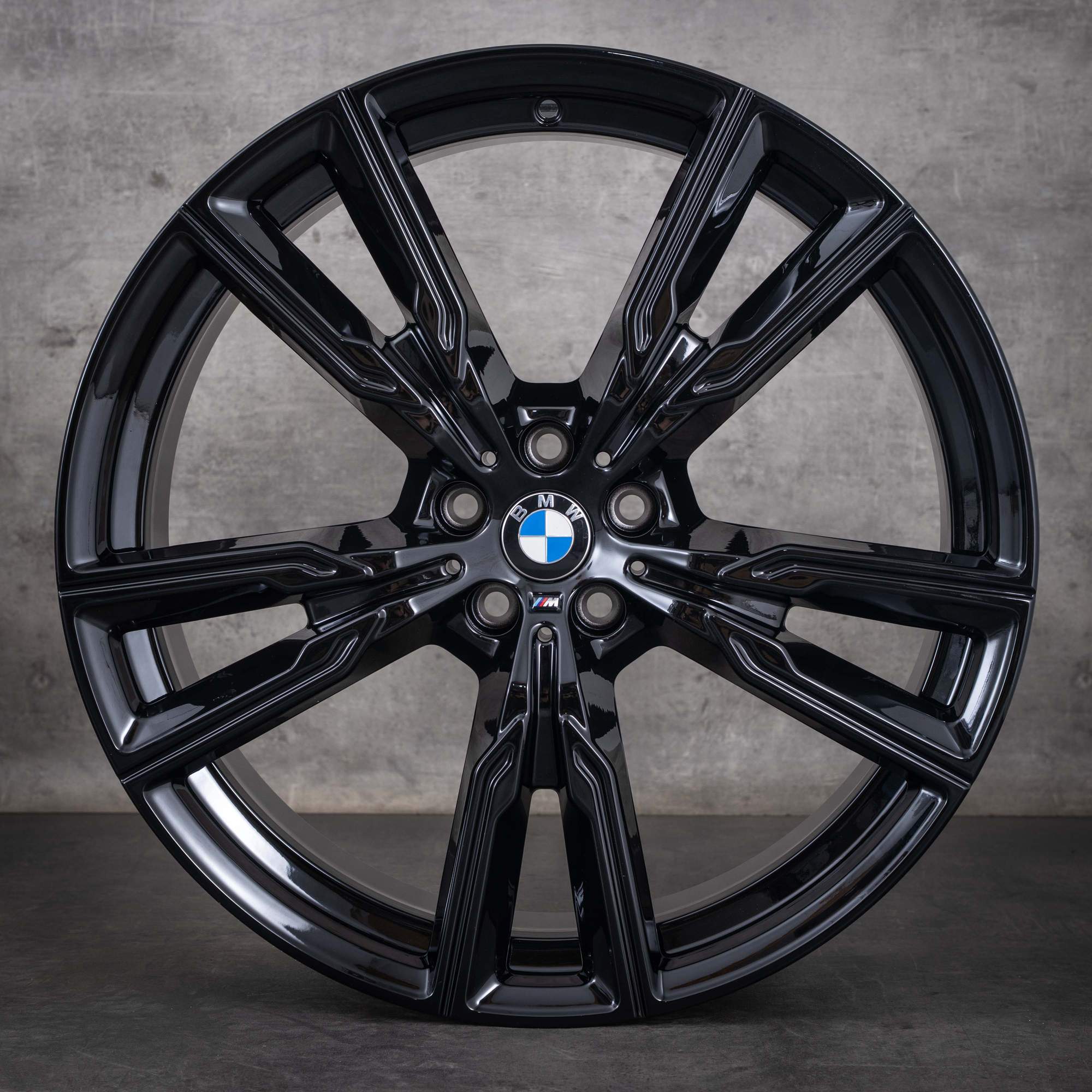 Oryginalne felgi BMW X5 X6 22 cale G05 G06 Styling 747 M 8072002 8072003 czarne błyszczące