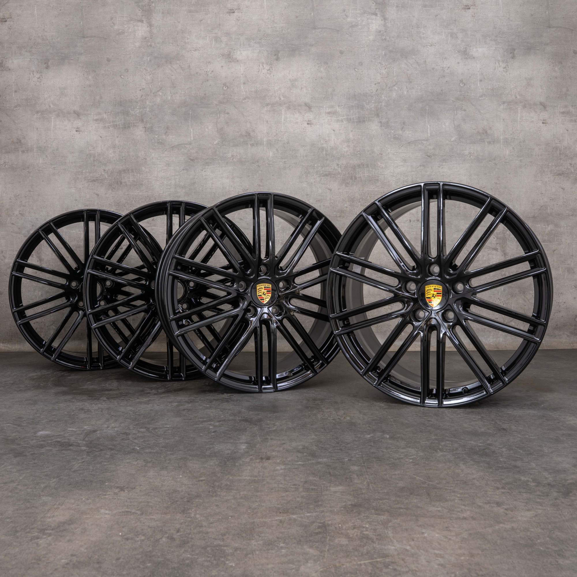 Jante originale Porsche Panamera 971 21 inch 971601025AB 971601025AC negru lucios