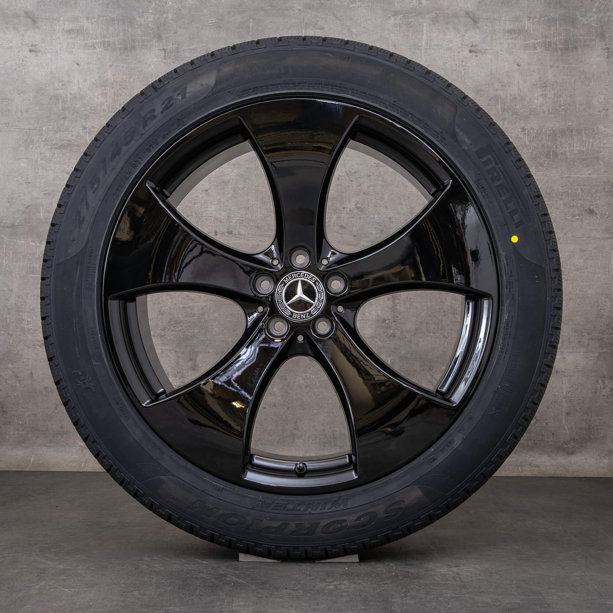 Oryginał Mercedes Benz GLE felgi 21 cali C292 koła letnie A2924010400 A2924010500 czarne błyszczące