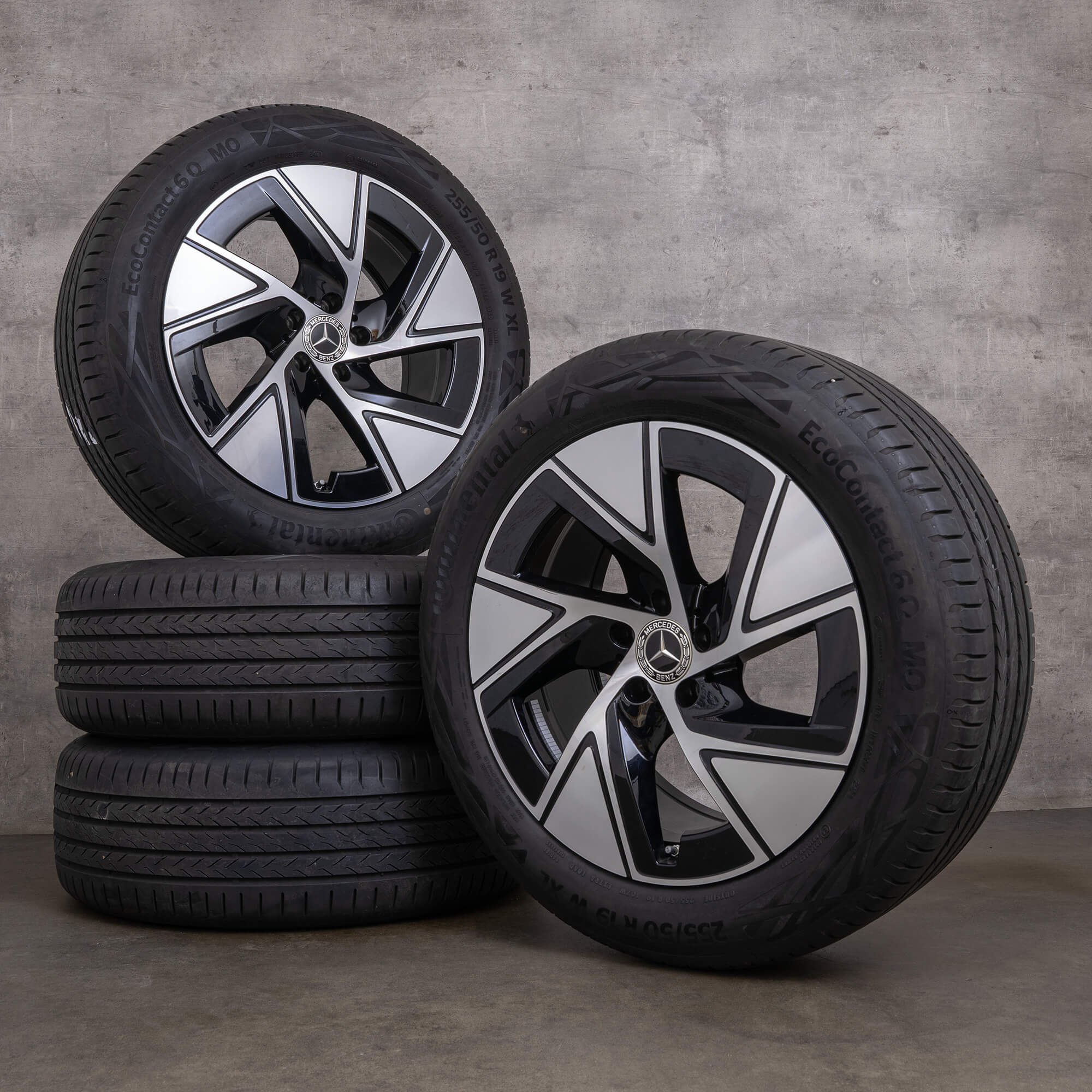 Originale Mercedes Benz GLC fælge 19 tommer X254 C254 sommerhjul A2544015200 A2544014200 sort blank drejet