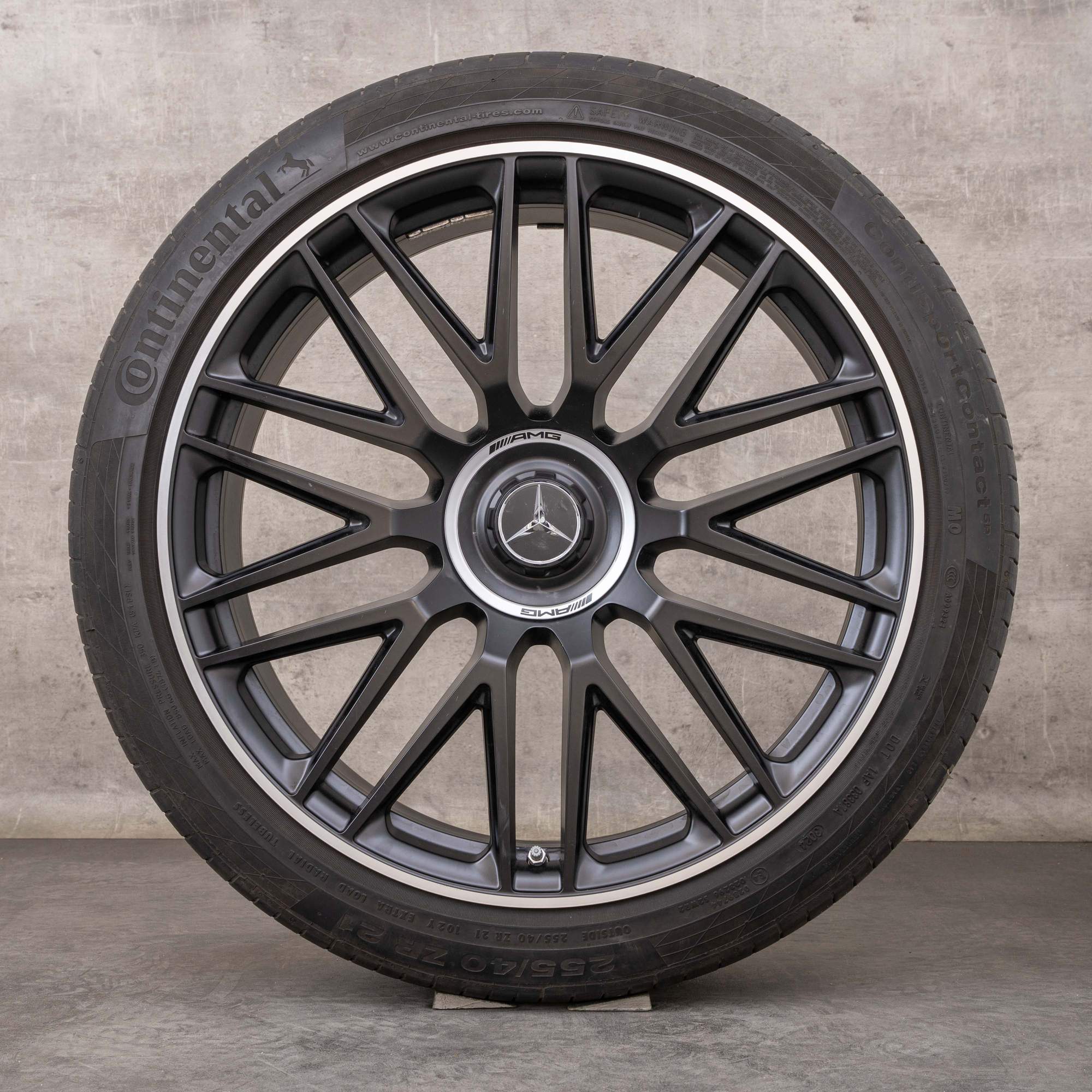 Alkuperäiset Mercedes Benz S-sarjan S 63 AMG E Performance vanteet 21 tuuman V223 kesäpyörät A2234012300 A2234012400 musta matta kiillotettu
