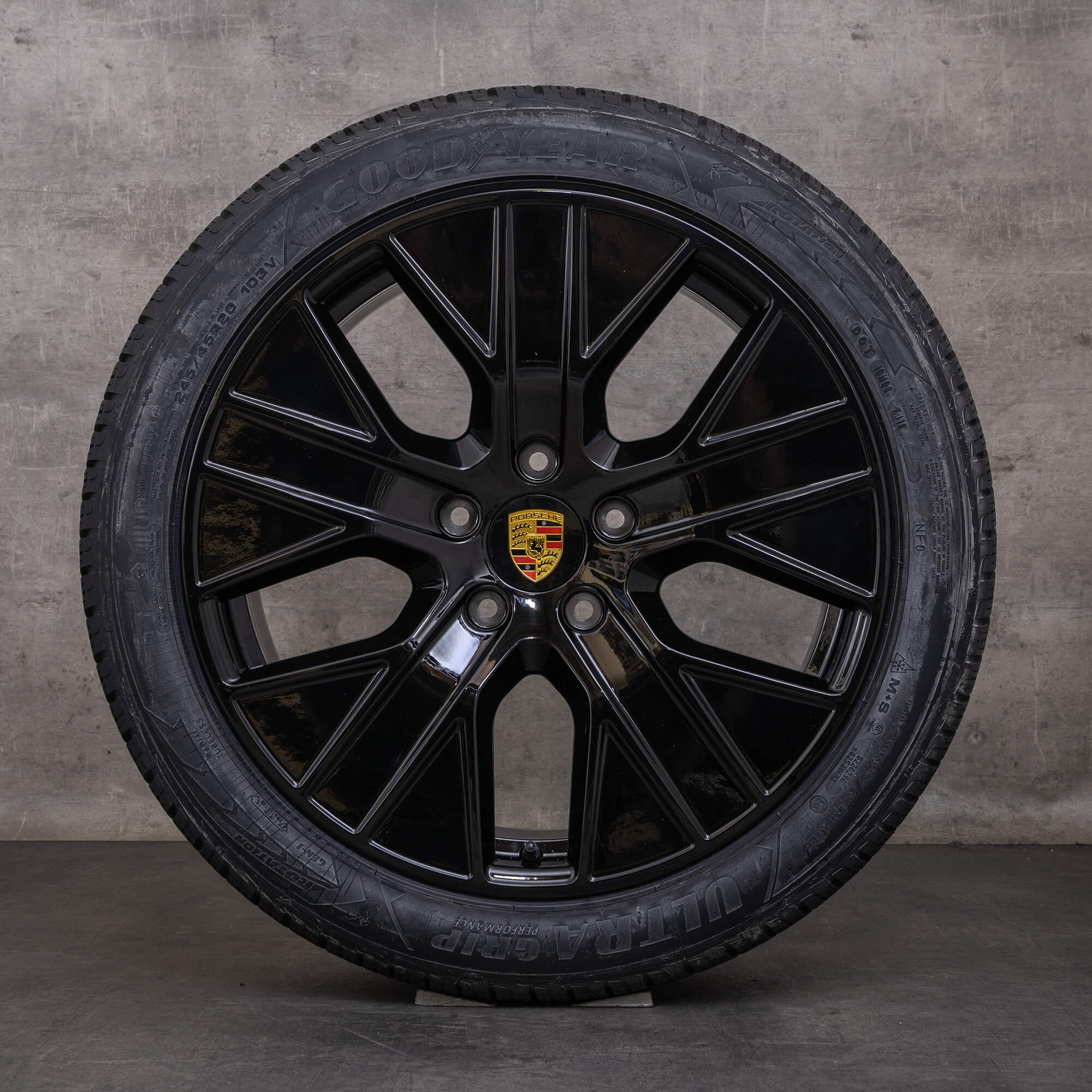 Originali Porsche Taycan con gomme invernali 20 pollici 9J1 cerchi auto 9J1601025CR 9J1601025K Turbo Aero nero lucido