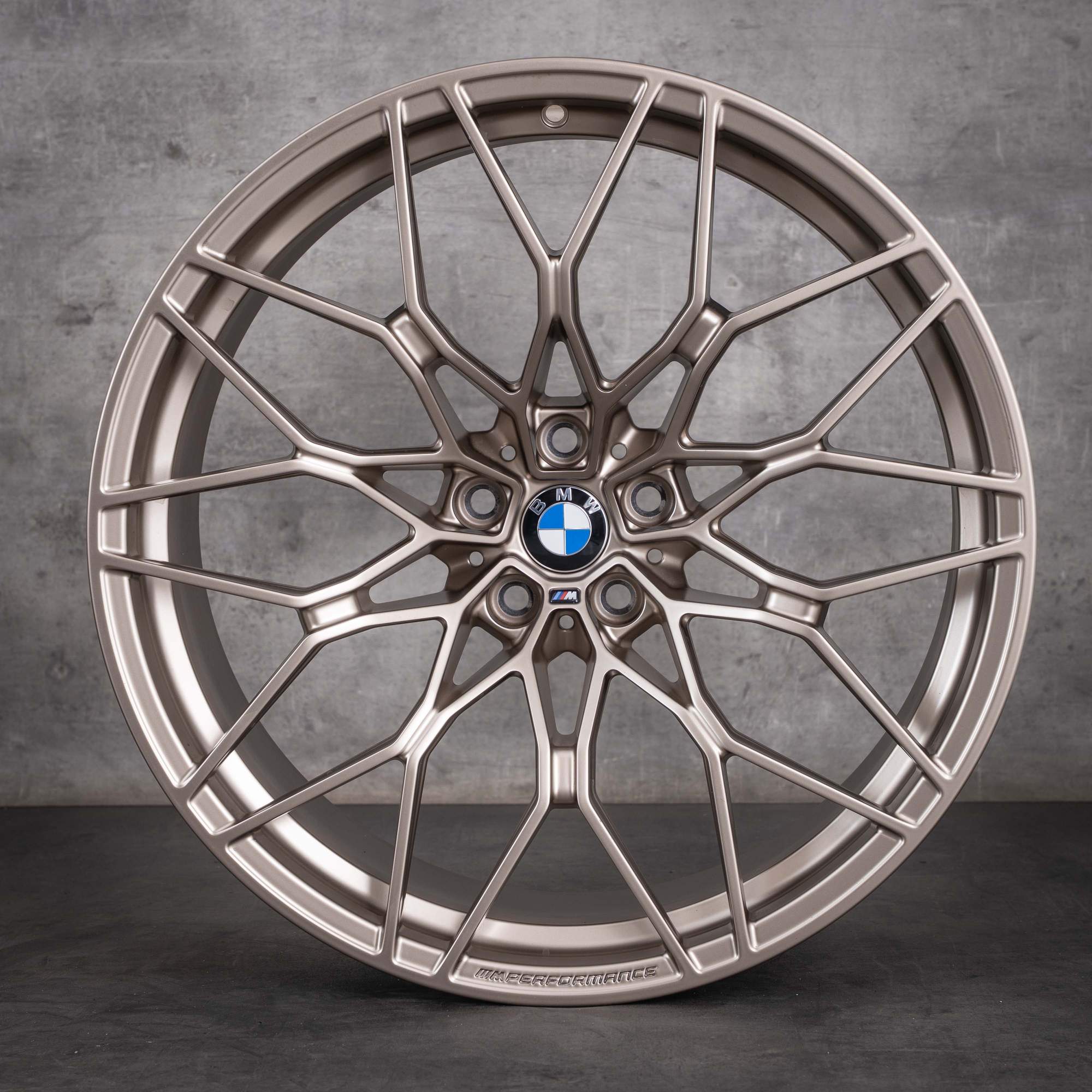 Original BMW M2 M3 M4 Felgen 20 21 Zoll G87 G80 G82 G83 Styling 1000 M 8746991 8746992 gold matt - Felge 2 von 4