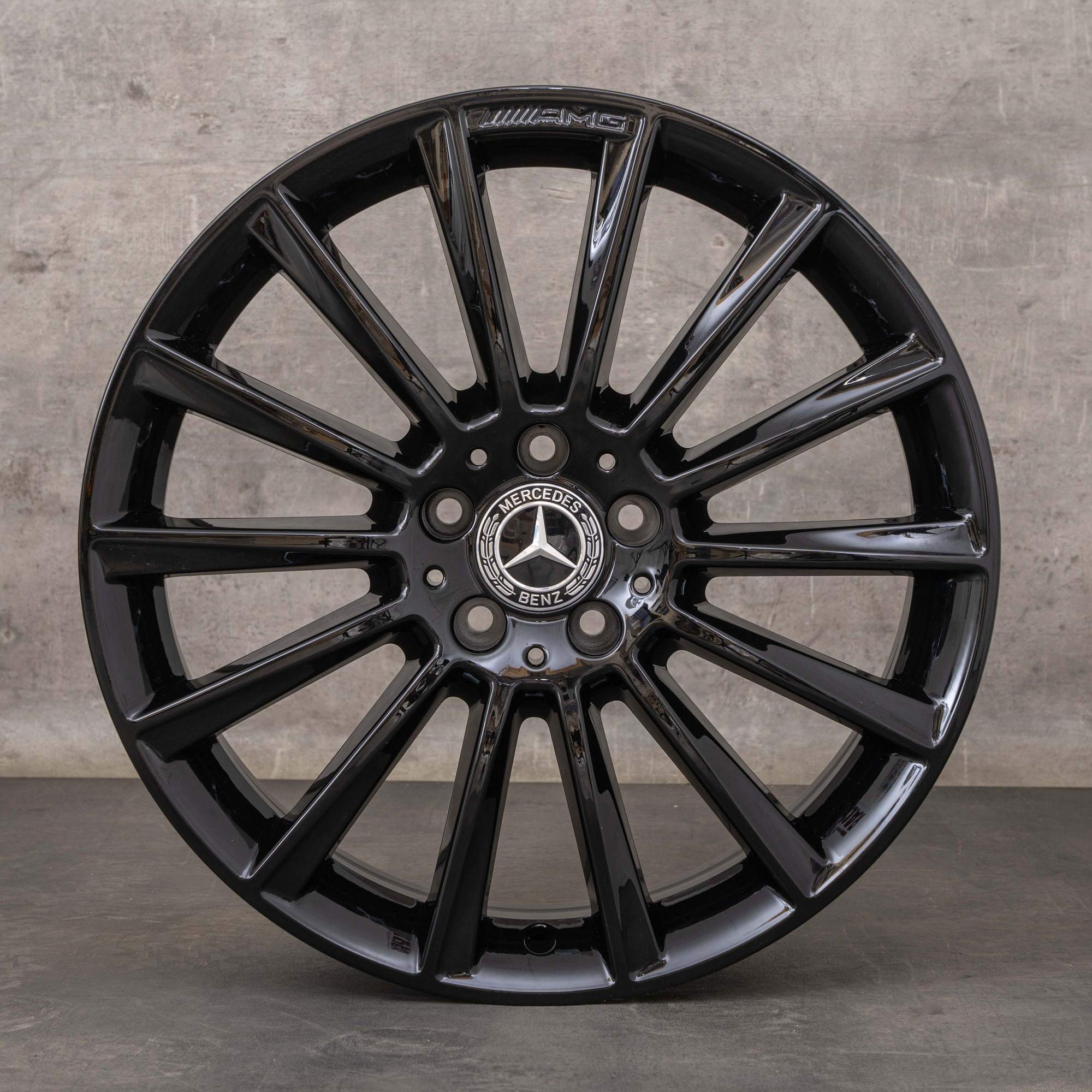 Llantas originales Mercedes Benz Clase C AMG 19 pulgadas W205 S205 C205 A205 A2054011300 A2054011400 negro brillante