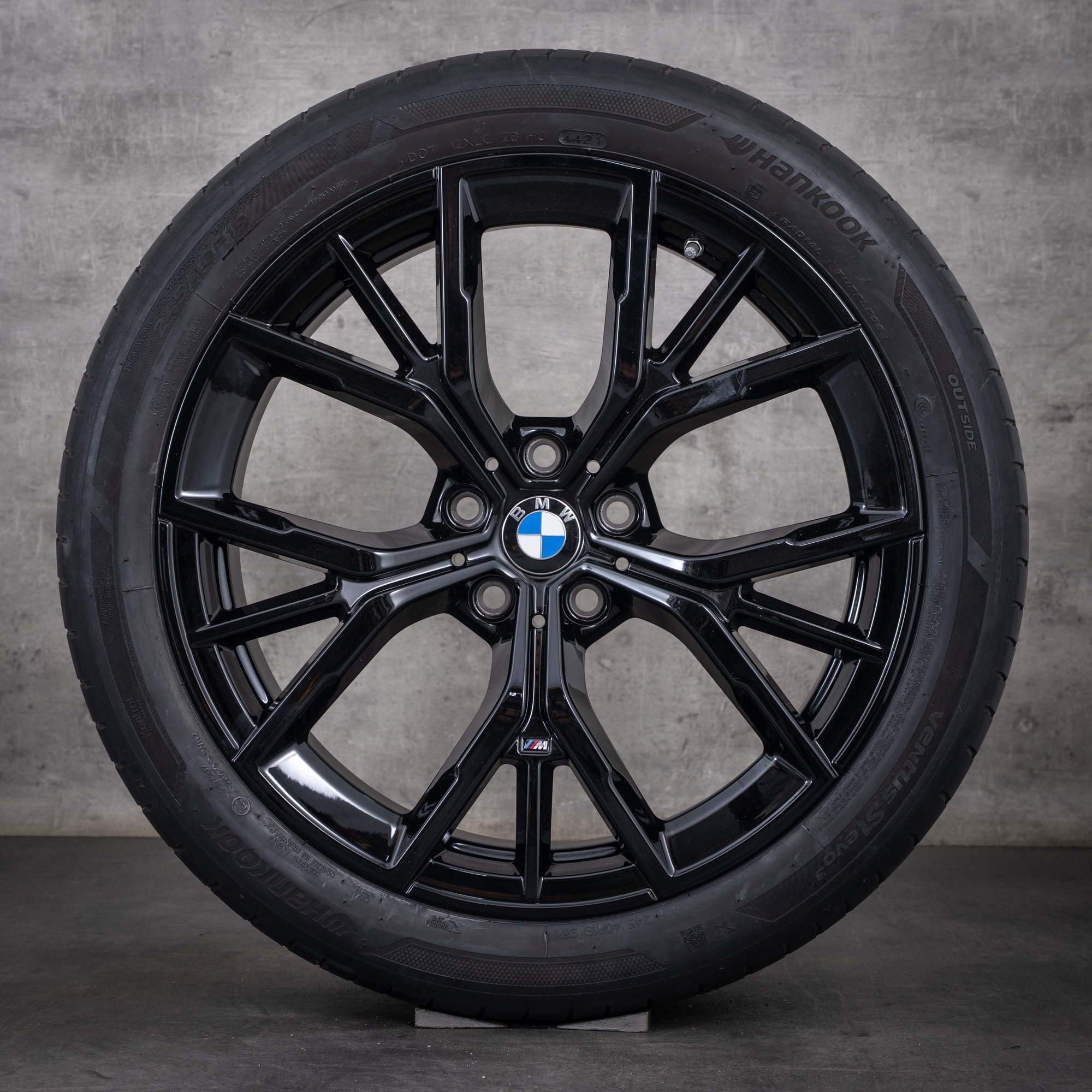 Originální 19palcové disky BMW řady 5 G30 G31 letní kola Styling 845 8747234 8747235 lesklá černá