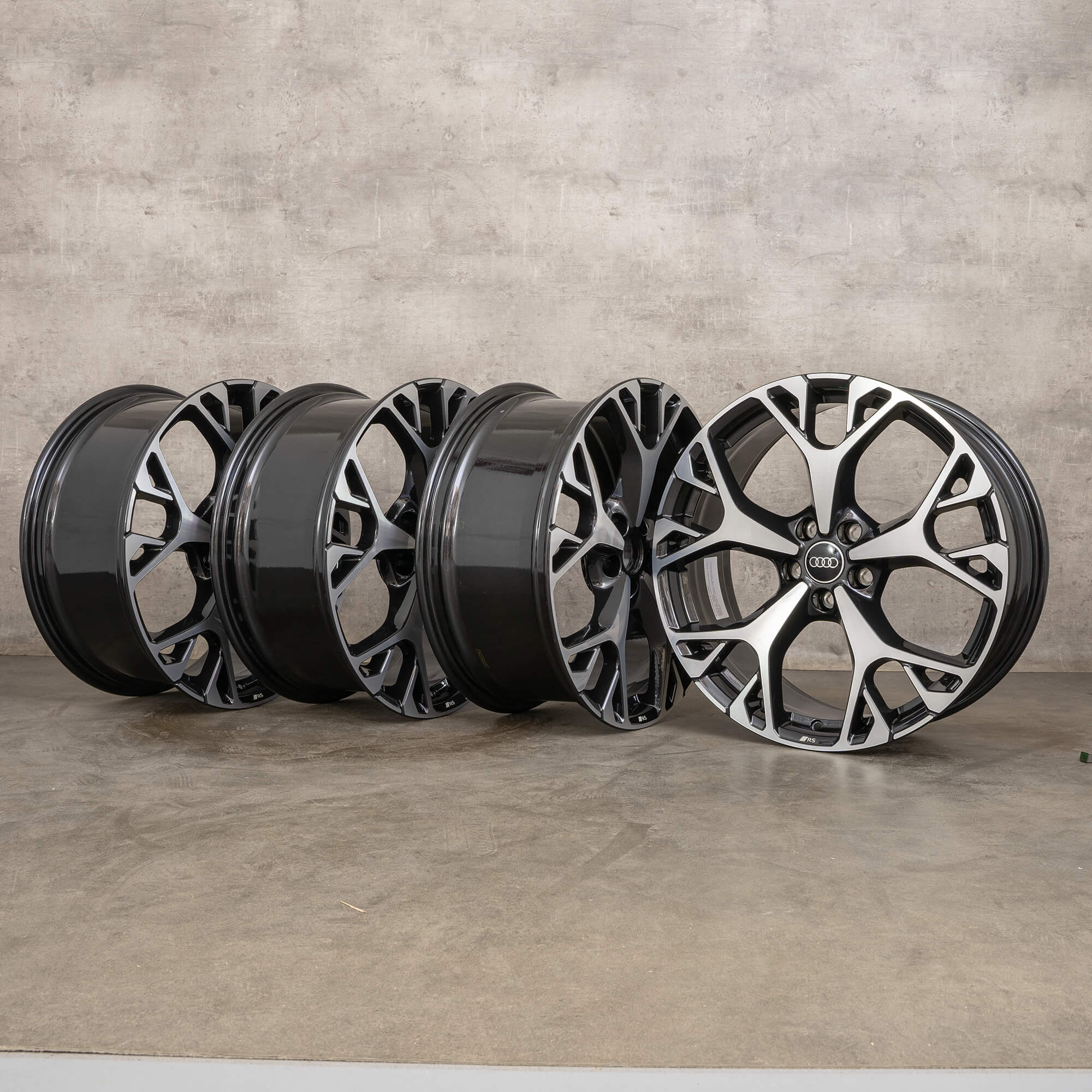 Original Audi A6 Felgen 20 Zoll 4P C9 Avant 4P0601025L schwarz glanzgedreht 8,5 x 20 ET43 NEU