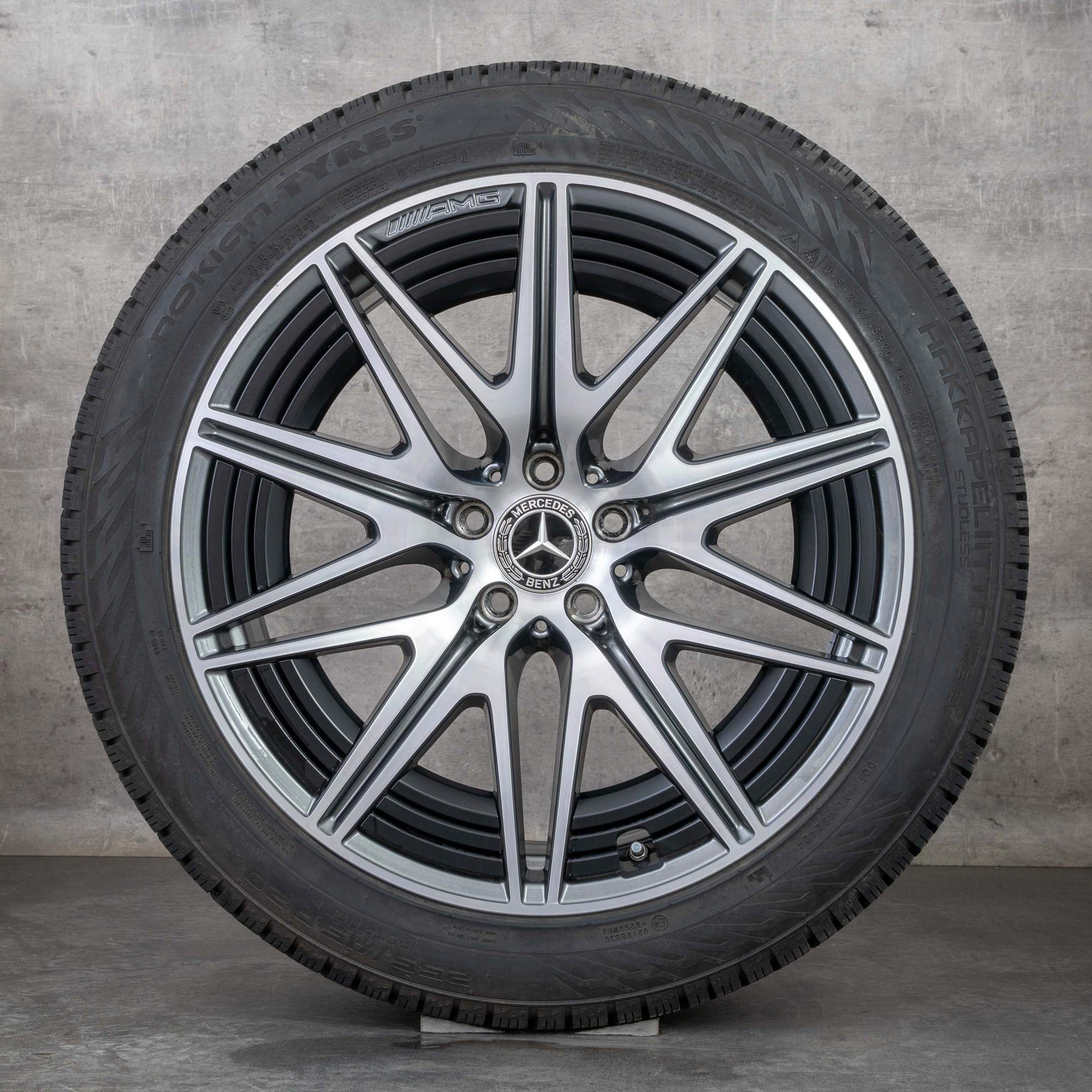 Alkuperäiset Mercedes Benz GLC 43 63S E AMG talvirenkaat 20 tuumaa X254 Performance vanteet A2544016800 himalajanharmaa kiillotettu