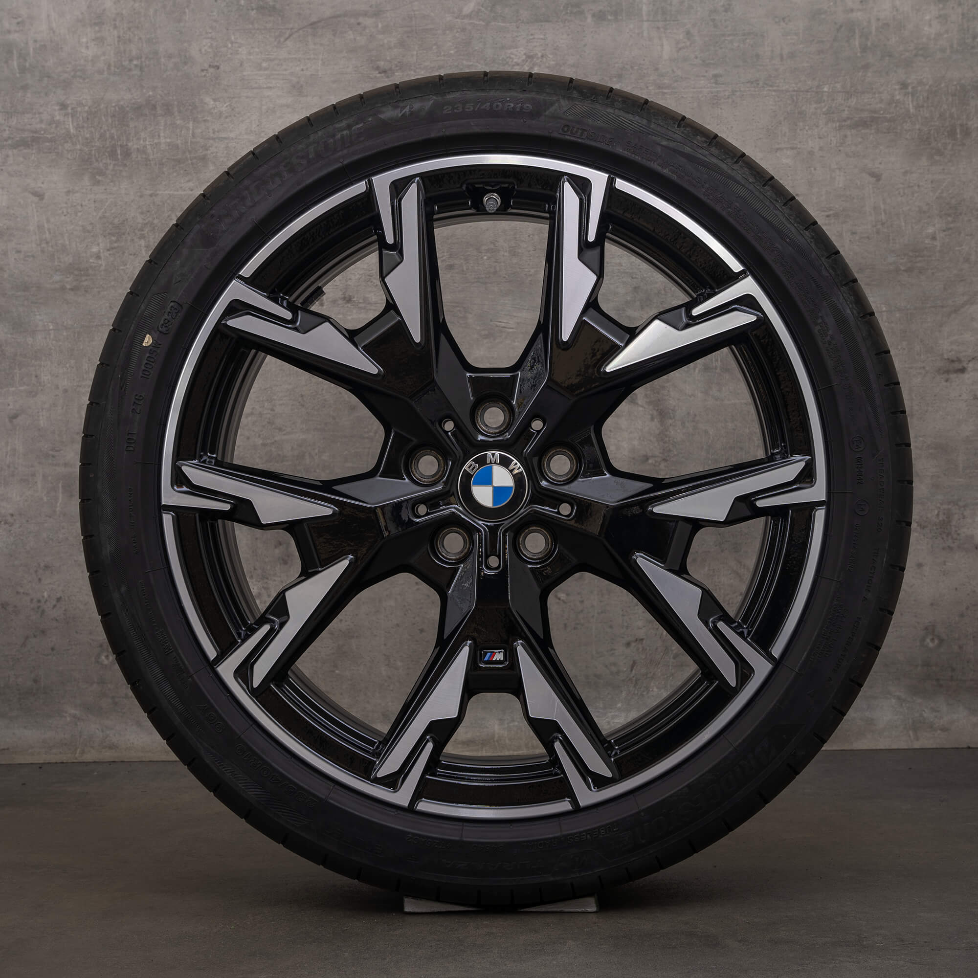 Jantes originais BMW Série 1 19 polegadas F70 M135 xDrive rodas de verão 5A45267 jet black brilhante