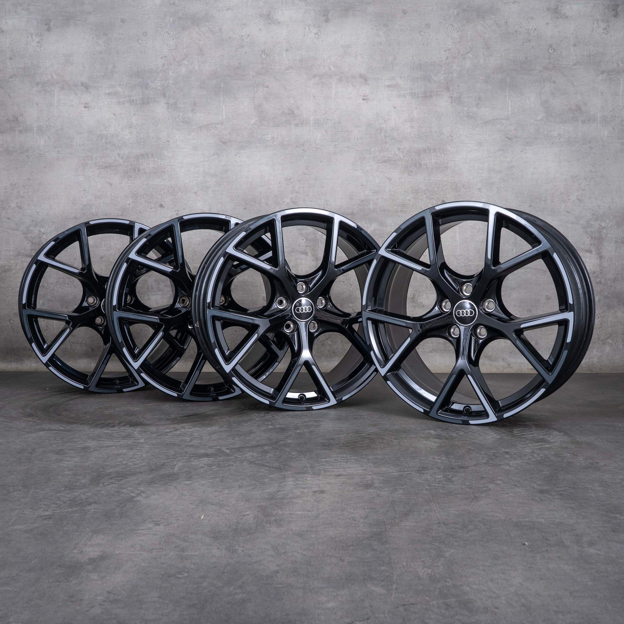 Jantes d'origine Audi RS3 19 pouces 8Y 8Y0601025BP 8Y0601025BQ noir brillant bicolore