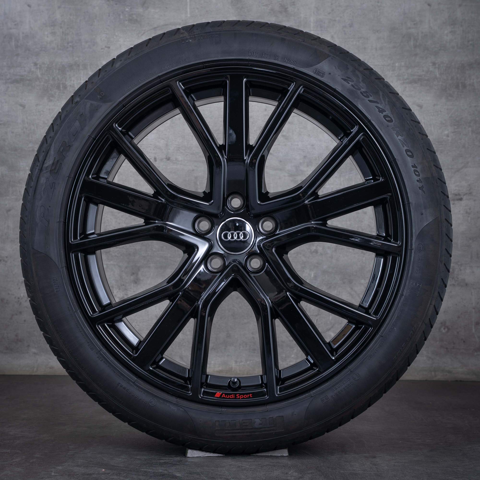 Alkuperäiset Audi A6 S6 vanteet 20 tuuman 4K C8 kesäpyörät 4K0601025AB musta kiiltävä