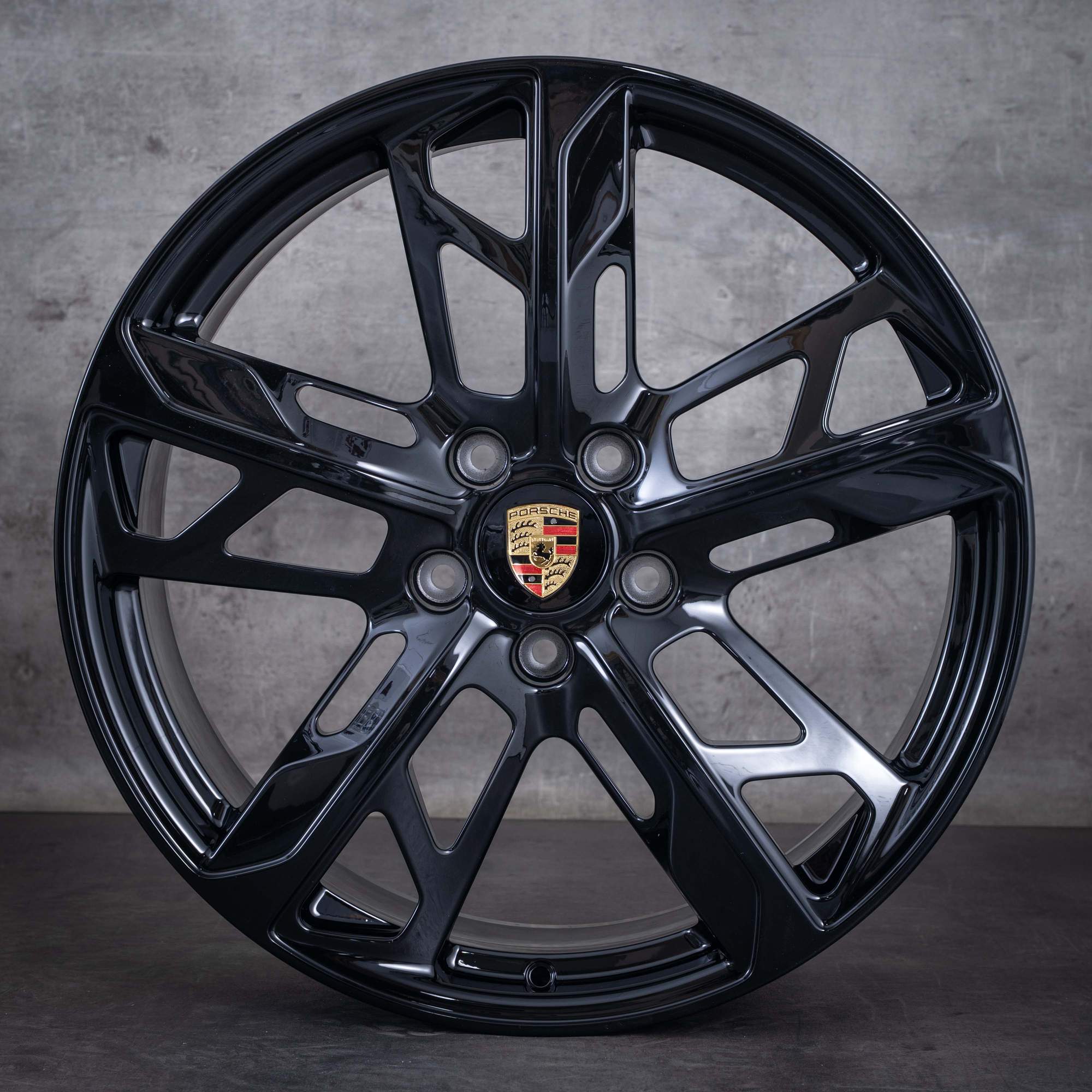 Original Porsche Taycan Felgen 21 Zoll 9J1 I & II 9J1601025AL 9J1601025AM schwarz glanz NEU