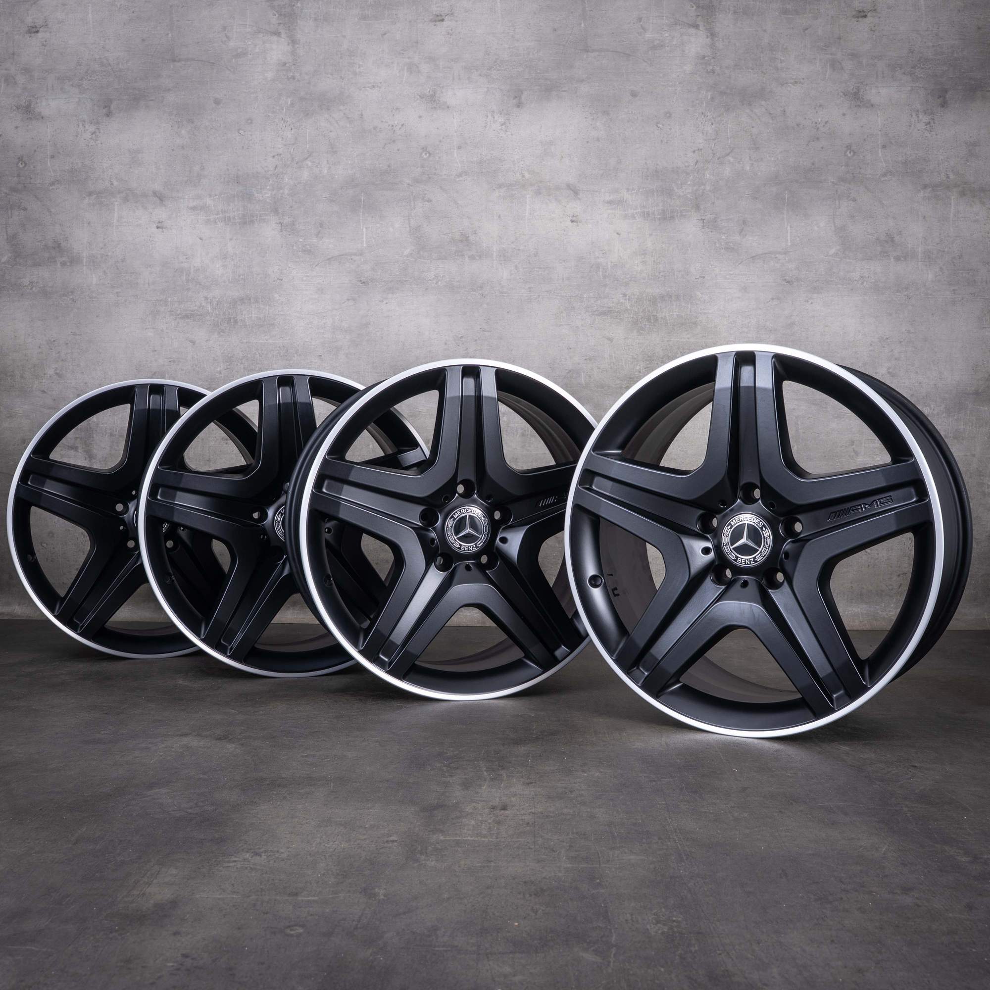 OEM Mercedes-Benz G-Class AMG 20inch rims W463 W465 G63 G65 A4634012702 Matte Black diamond cut
