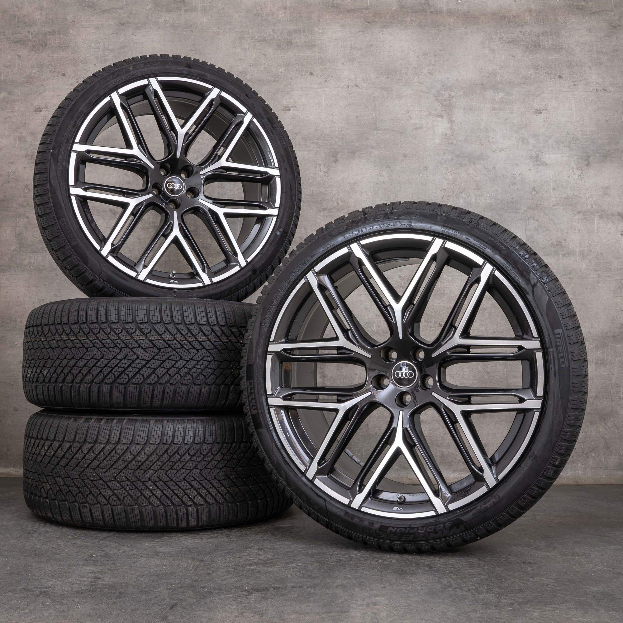 Originais Audi RS Q8 jantes 23 polegadas 4M8 verão 4M8601025BJ granito polido