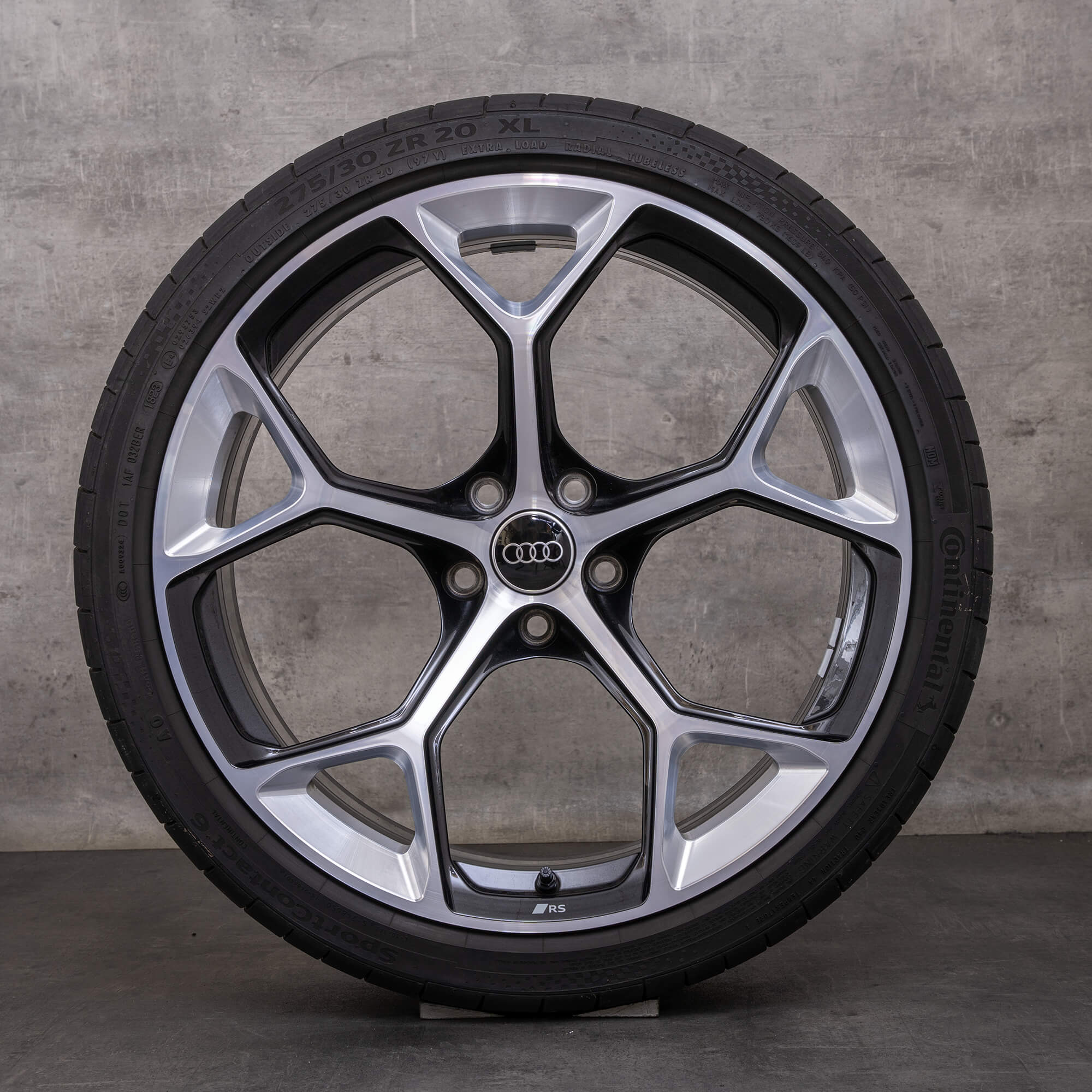 Originais Audi RS4 RS5 jantes 20 polegadas B9 8W F5 verão 8W0601025GJ granito brilhante virado